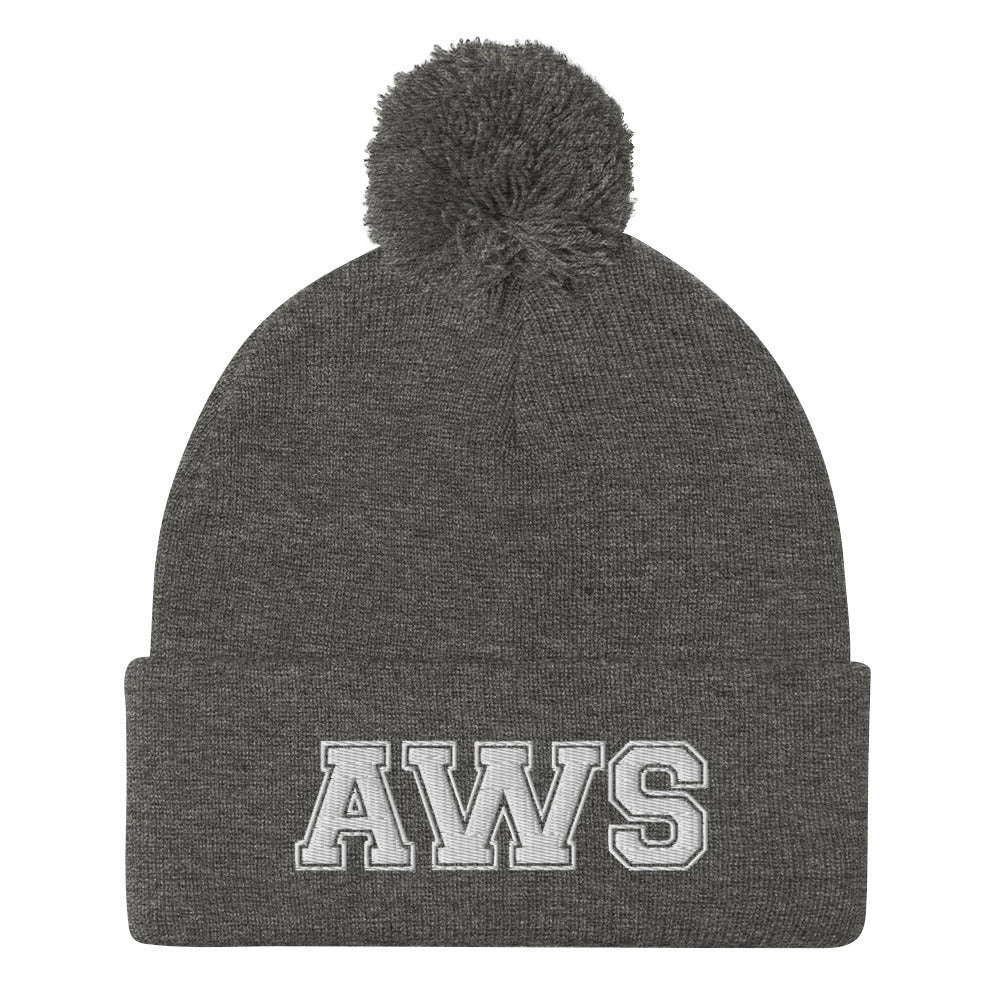 AWS Logo | Pom-Pom Beanie
