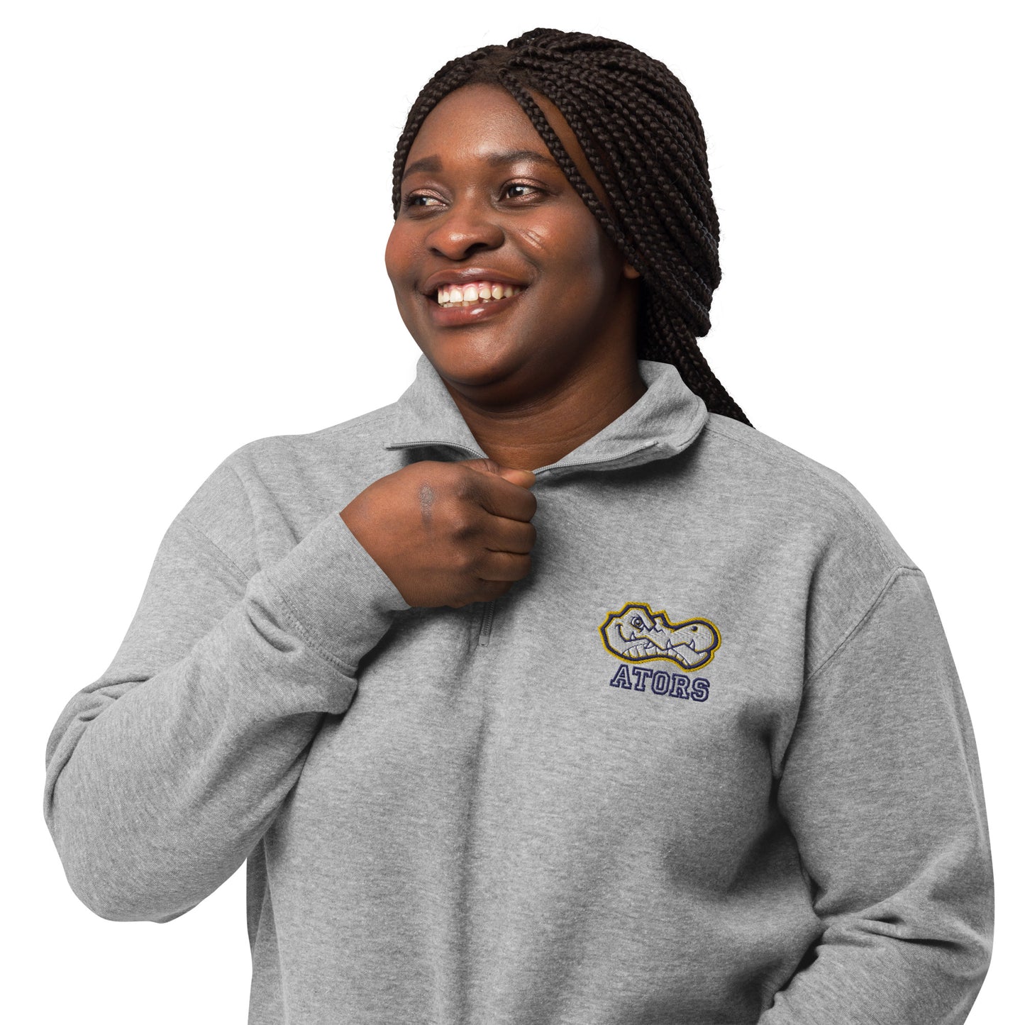 AWS Gators | Unisex Fleece Quarter-Zip Pullover (Gray)