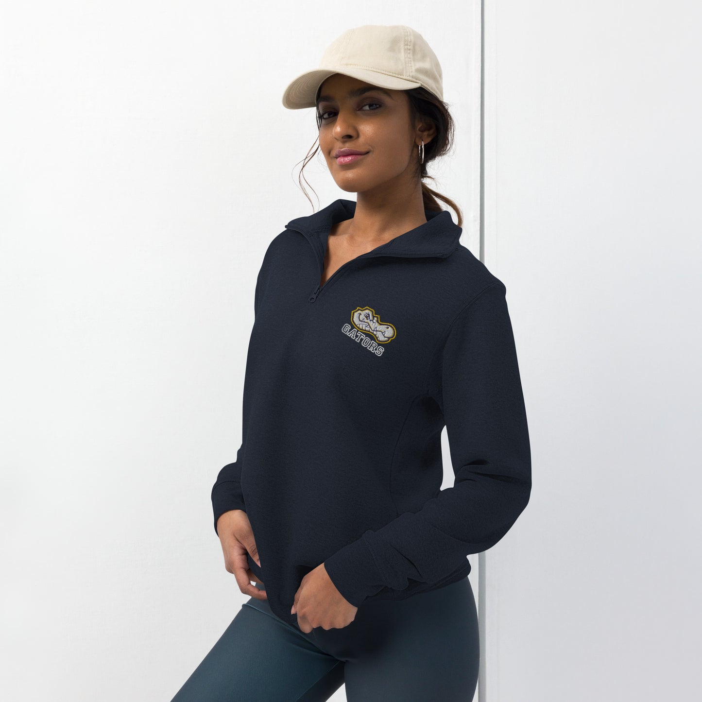 AWS Gators | Unisex Fleece Quarter-Zip Pullover (Navy)