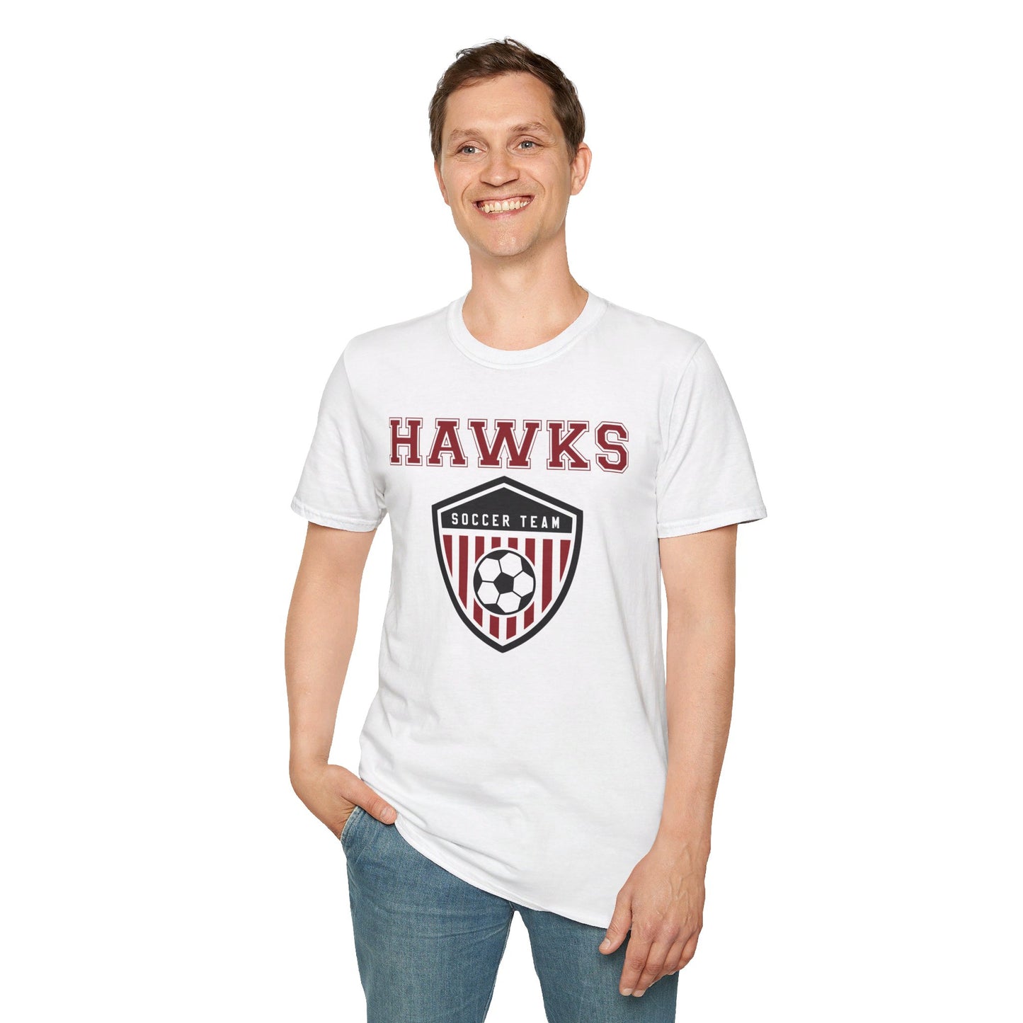 Hawks Soccer Crest | Softstyle T-Shirt