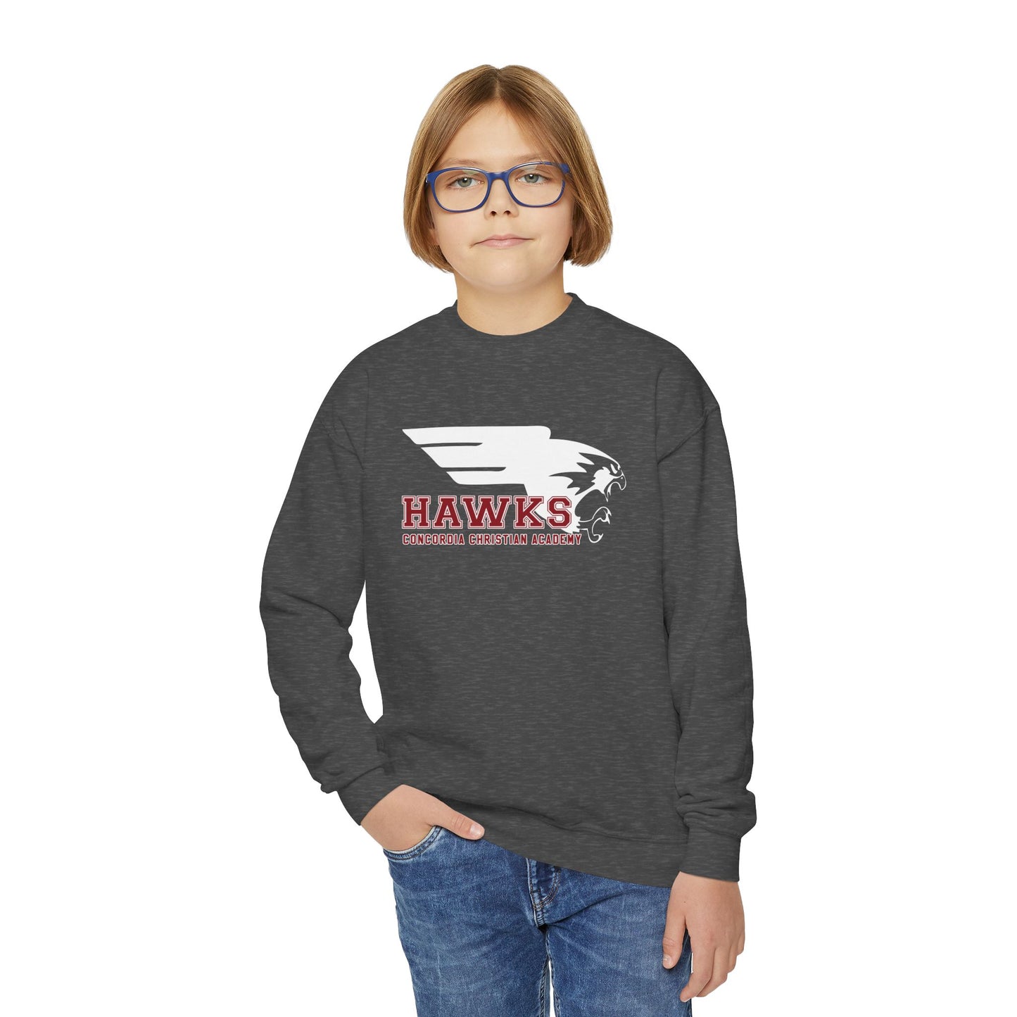 CCA Hawks | Kids Crewneck Sweatshirt