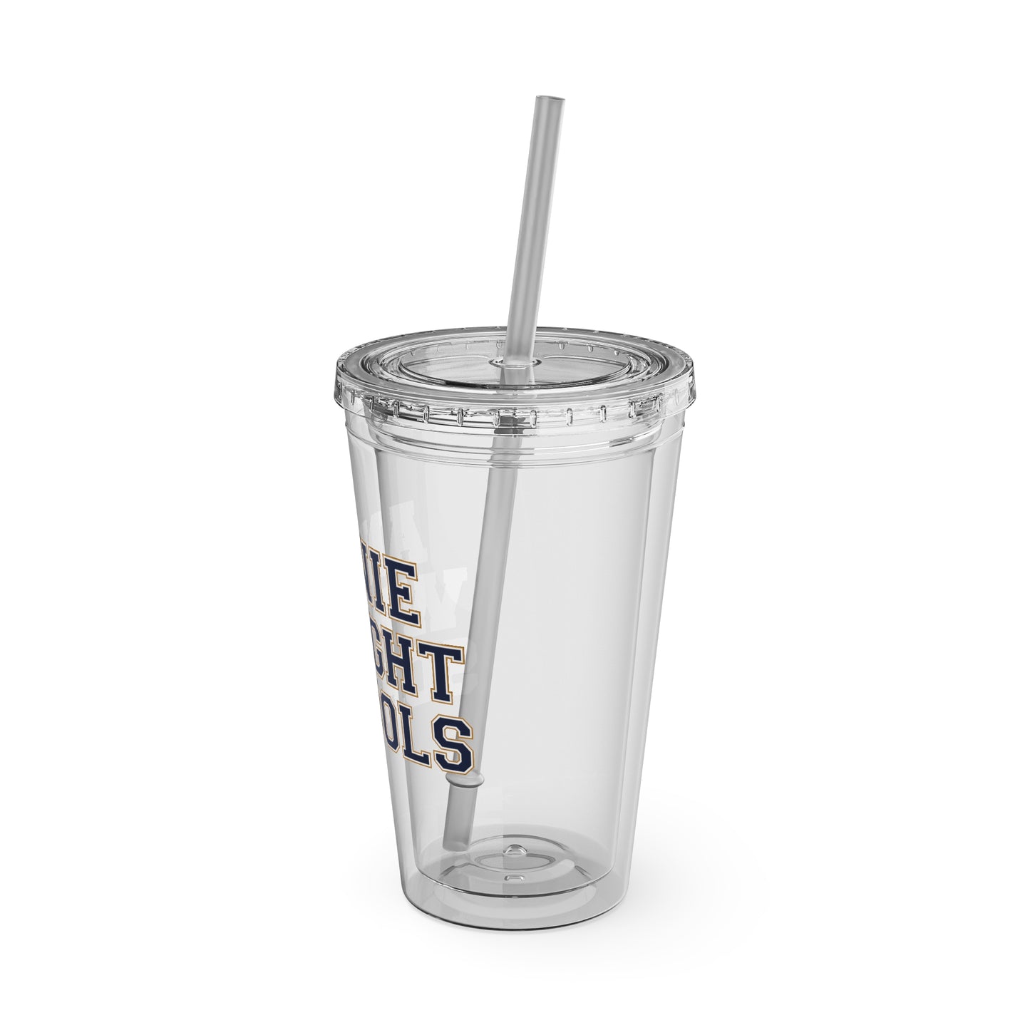 Annie Wright Schools | 16oz Clear Tumbler with Straw