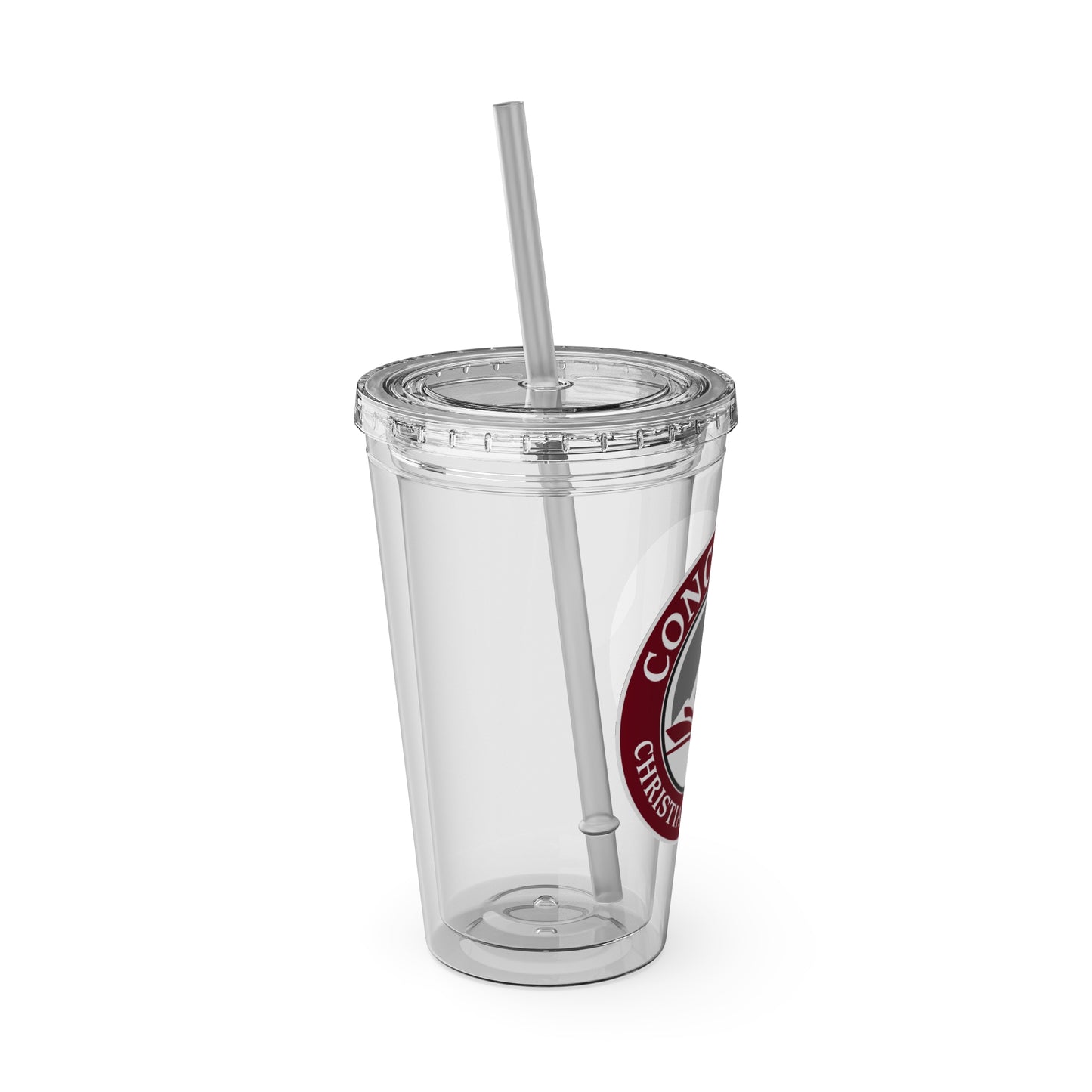 Concordia Christian Academy | 16oz Clear Tumbler with Straw