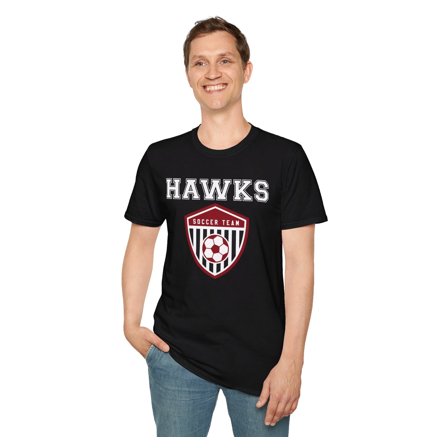 Hawks Soccer Crest | Softstyle T-Shirt