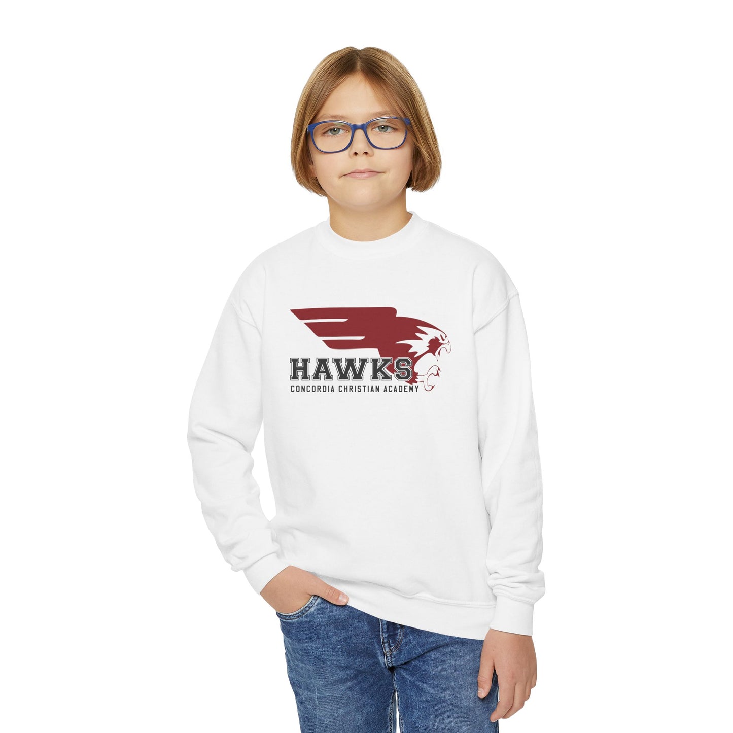 CCA Hawks | Kids Crewneck Sweatshirt