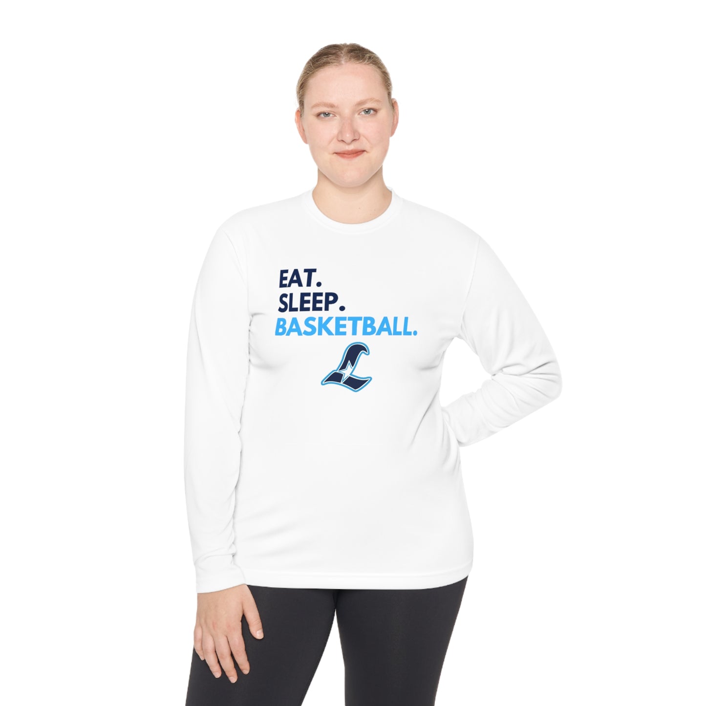 Liberty Eat Sleep Basketball | Performance Moisture Wicking Long Sleeve Tee