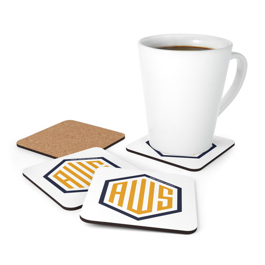 AWS Monogram | Corkwood Coaster Set