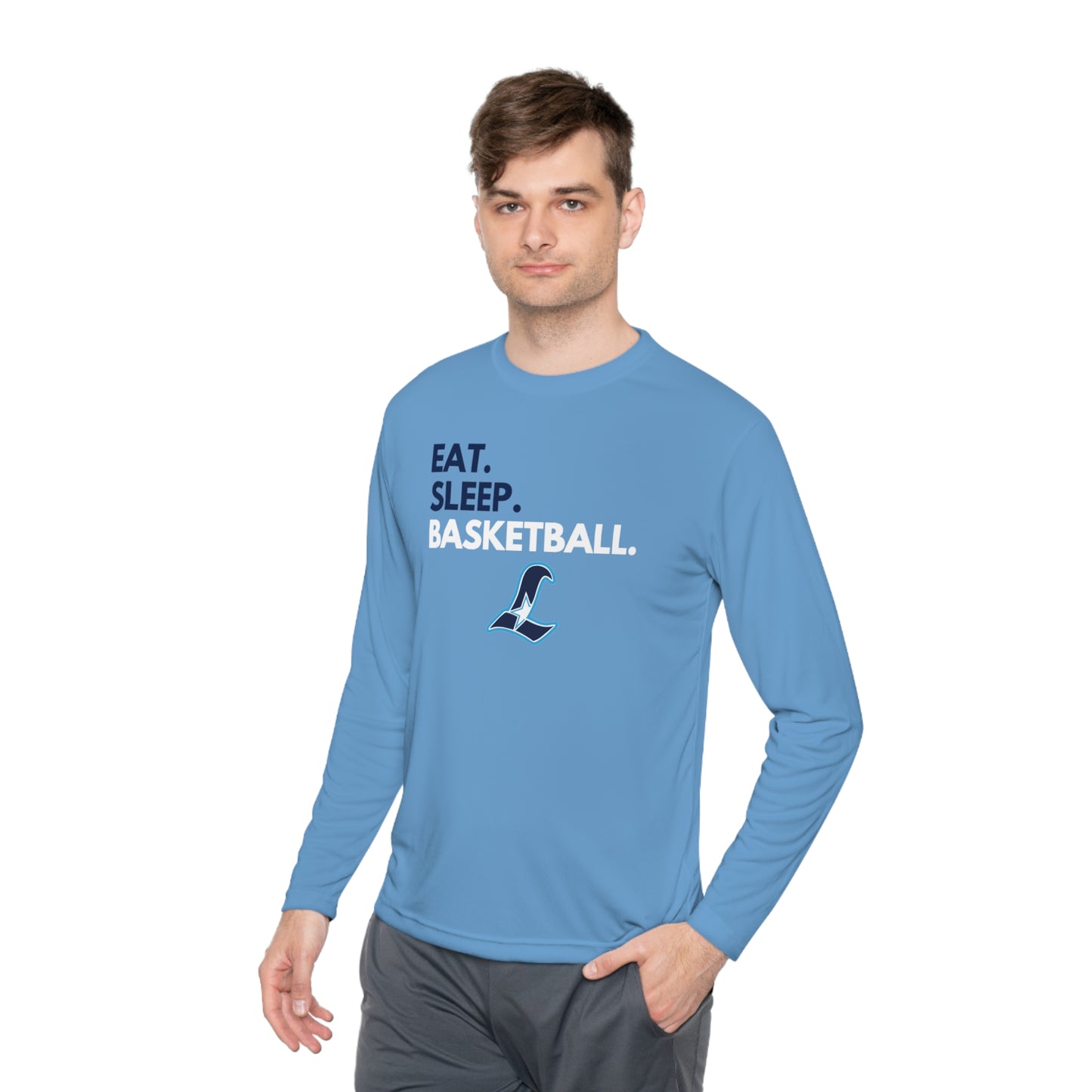 Liberty Eat Sleep Basketball | Performance Moisture Wicking Long Sleeve Tee