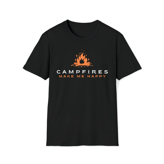 Campfires Make Me Happy T-Shirt | Premium Soft Tee