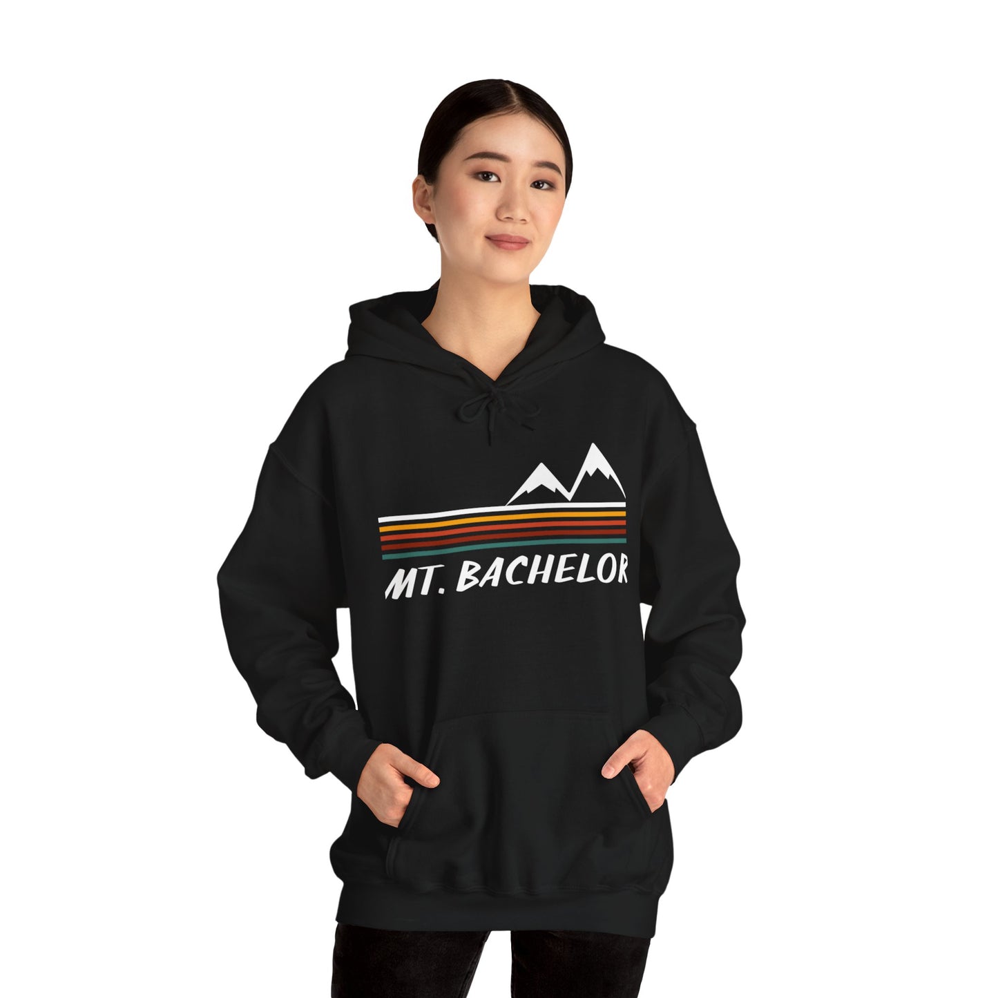 Mt Bachelor Retro Hoodie | Premium Soft Pullover Hoodie