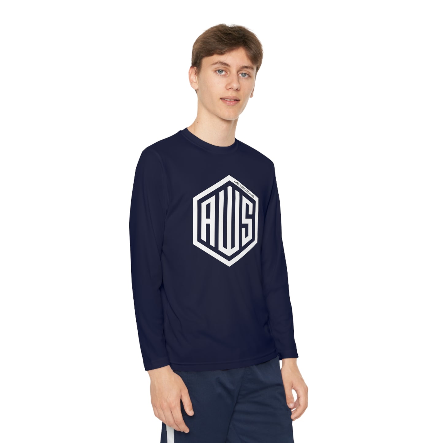 AWS Monogram | Youth Long Sleeve Active Tee