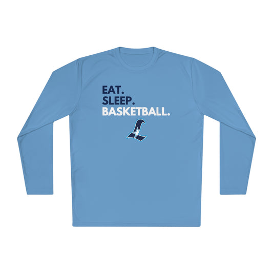 Liberty Eat Sleep Basketball | Performance Moisture Wicking Long Sleeve Tee