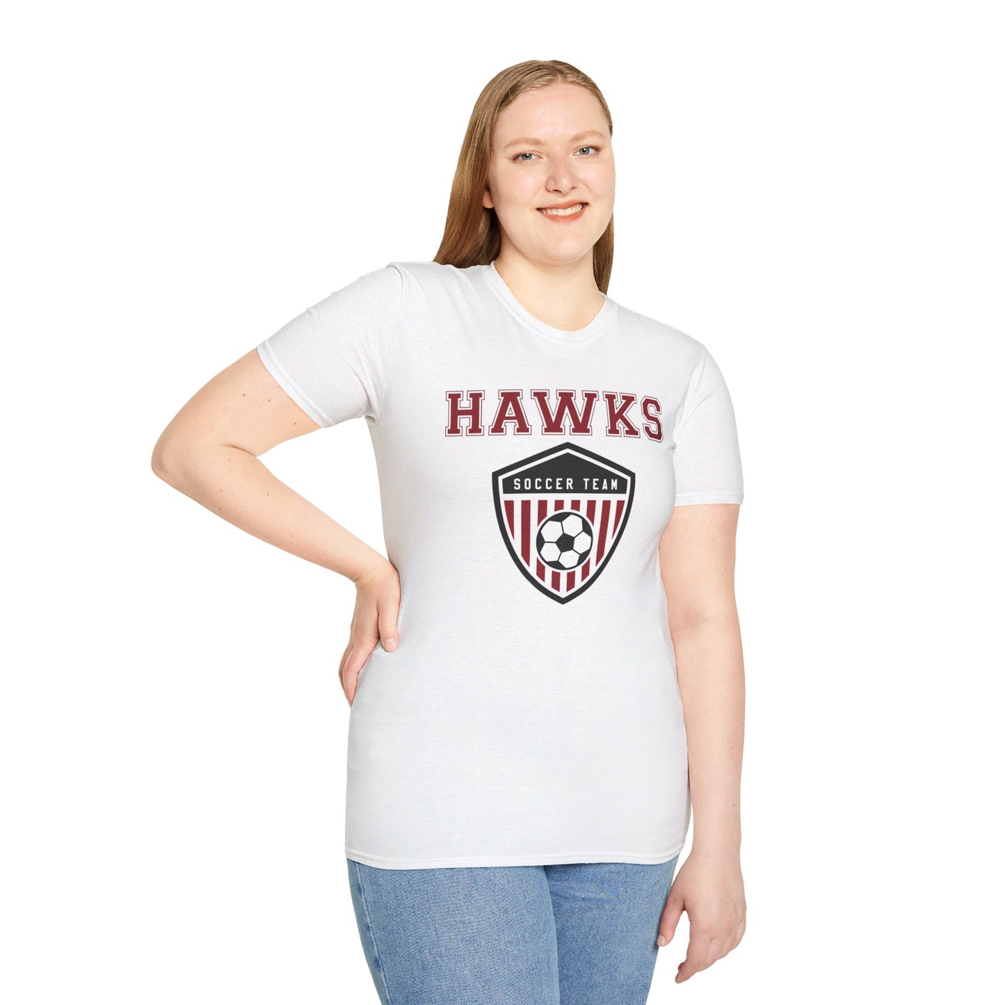 Hawks Soccer Crest | Softstyle T-Shirt