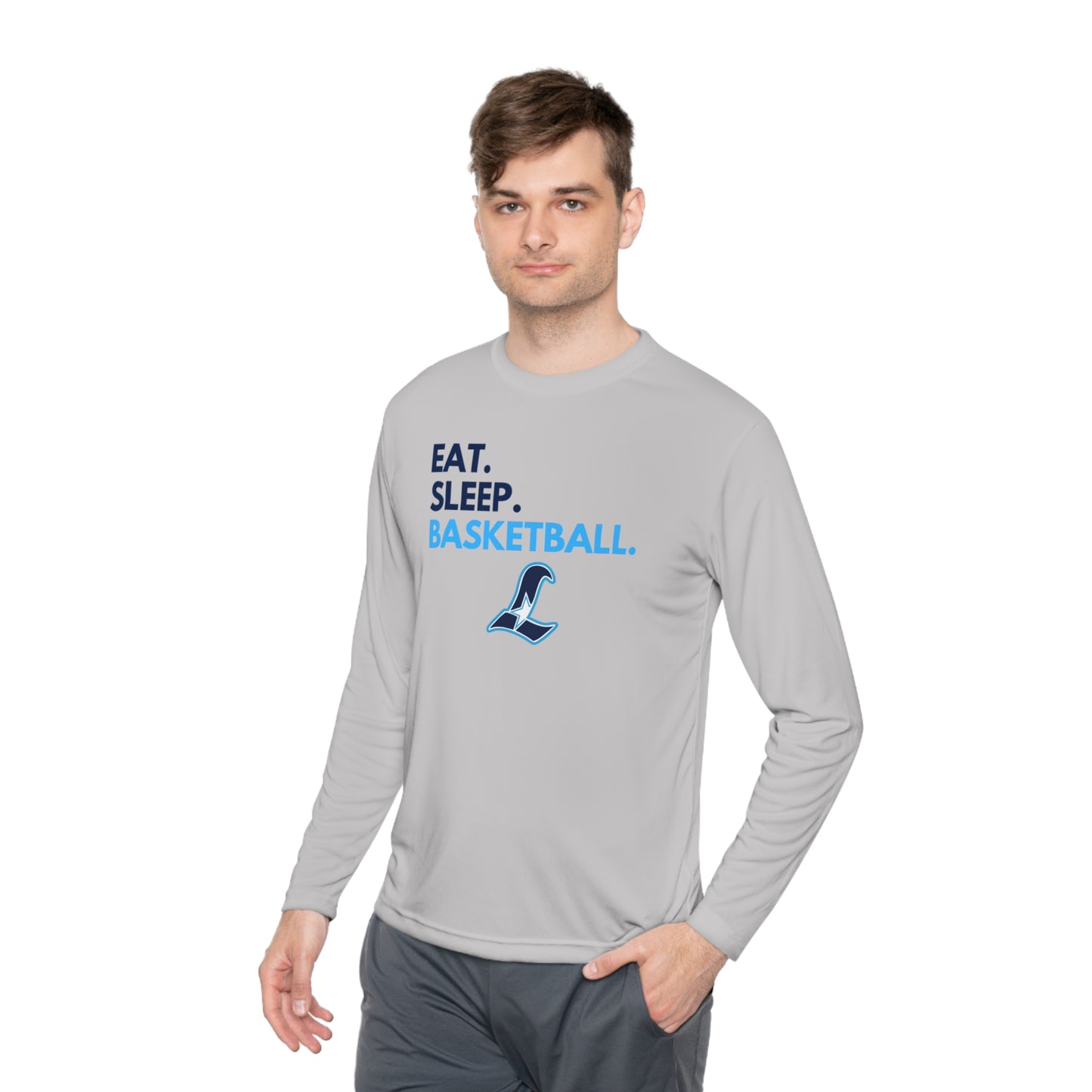 Liberty Eat Sleep Basketball | Performance Moisture Wicking Long Sleeve Tee