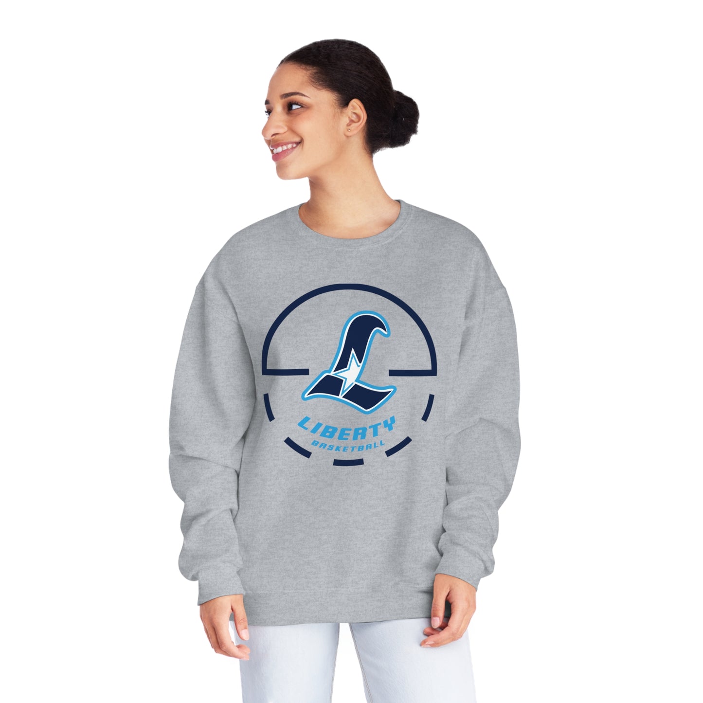 Liberty Falcons Game Time | Unisex NuBlend® Fleece Crewneck Sweatshirt