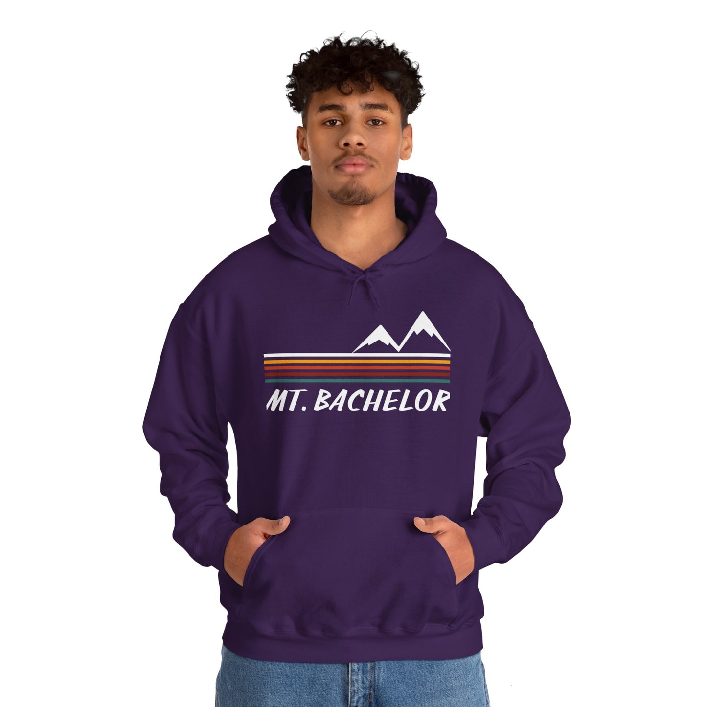 Mt Bachelor Retro Hoodie | Premium Soft Pullover Hoodie