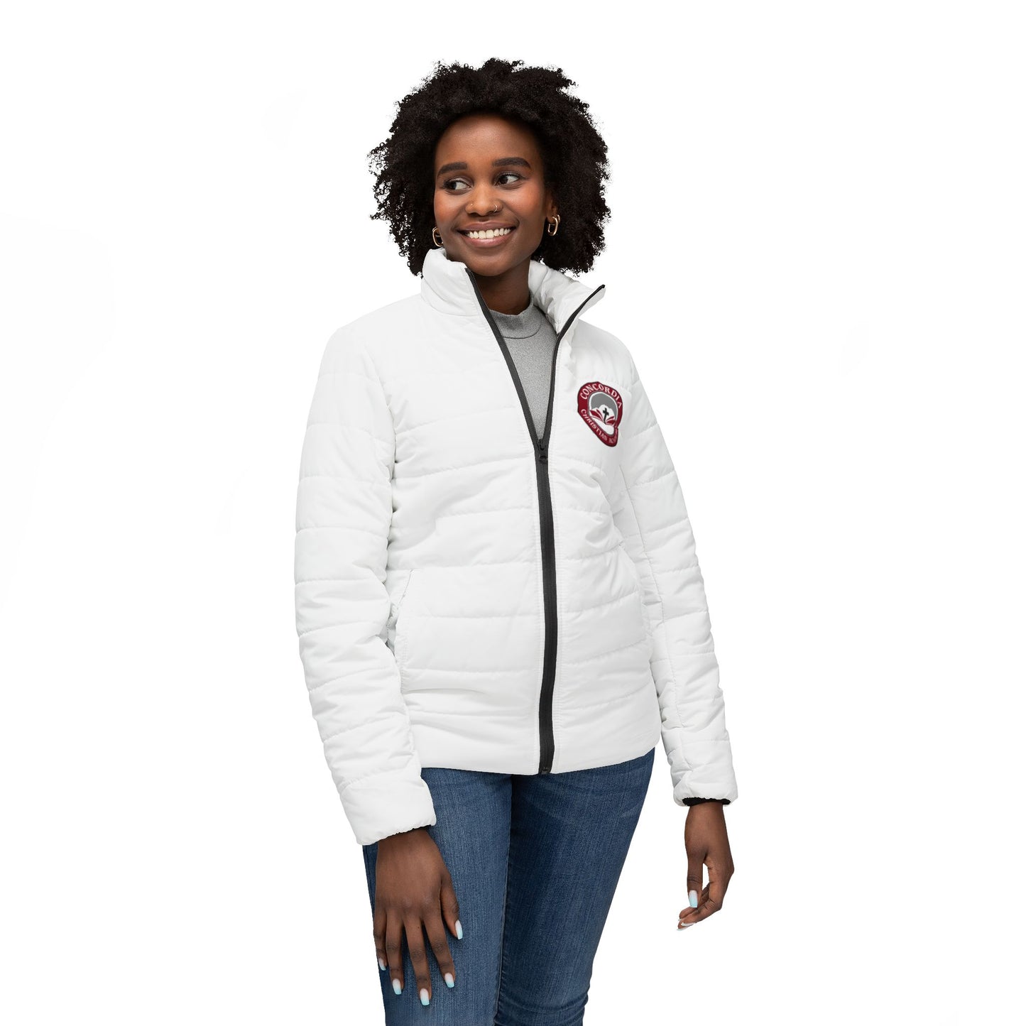 Concordia Christian Academy | Women’s Puffer Jacket (WHITE)