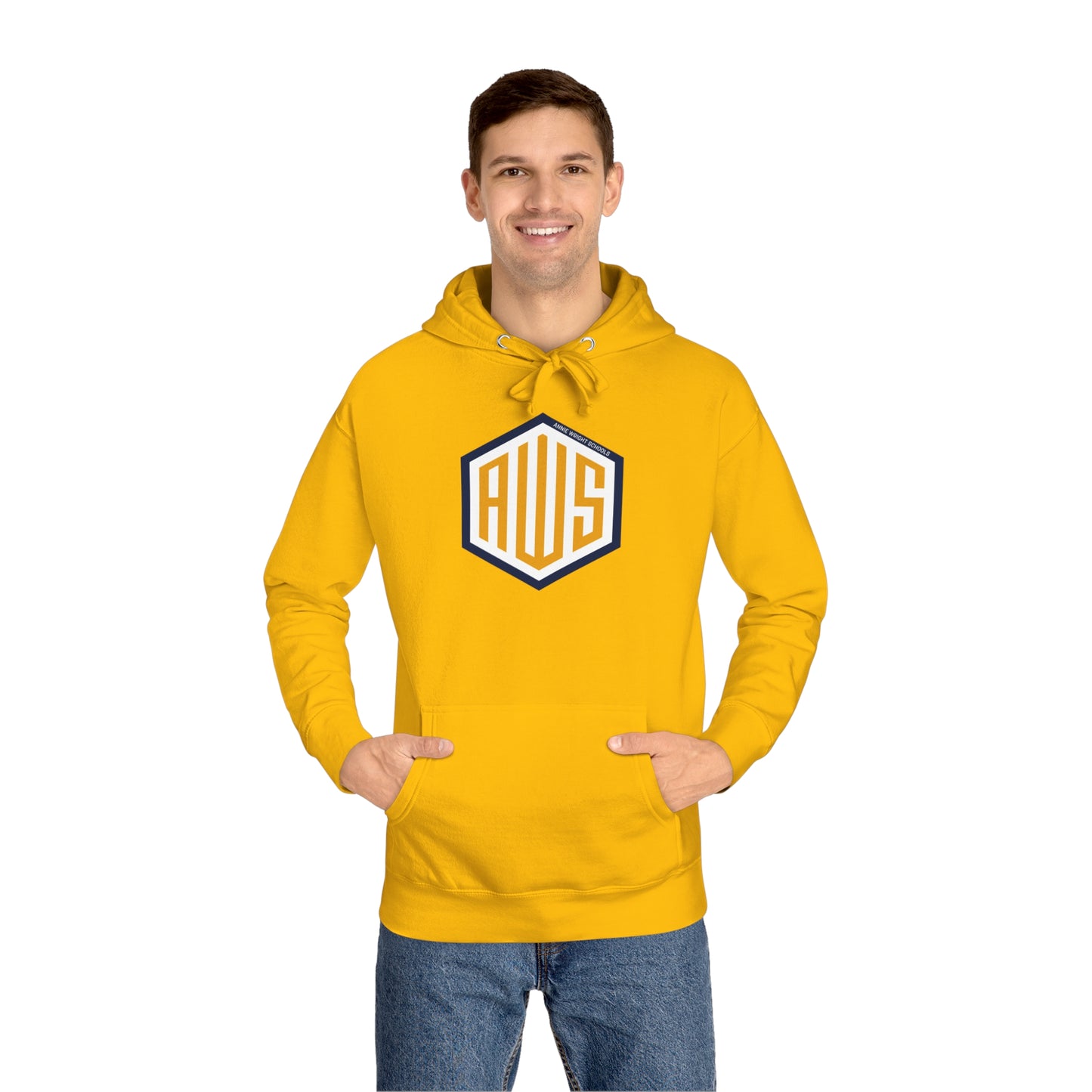 AWS Monogram | Unisex Fleece Hoodie (Gold)