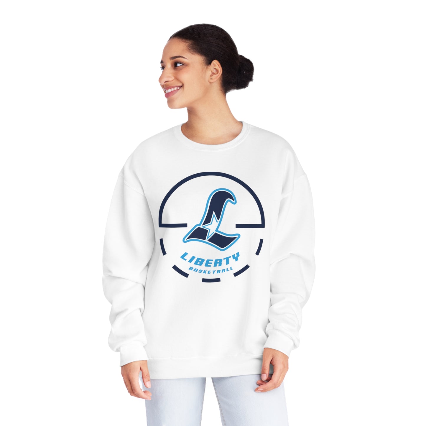 Liberty Falcons Game Time | Unisex NuBlend® Fleece Crewneck Sweatshirt