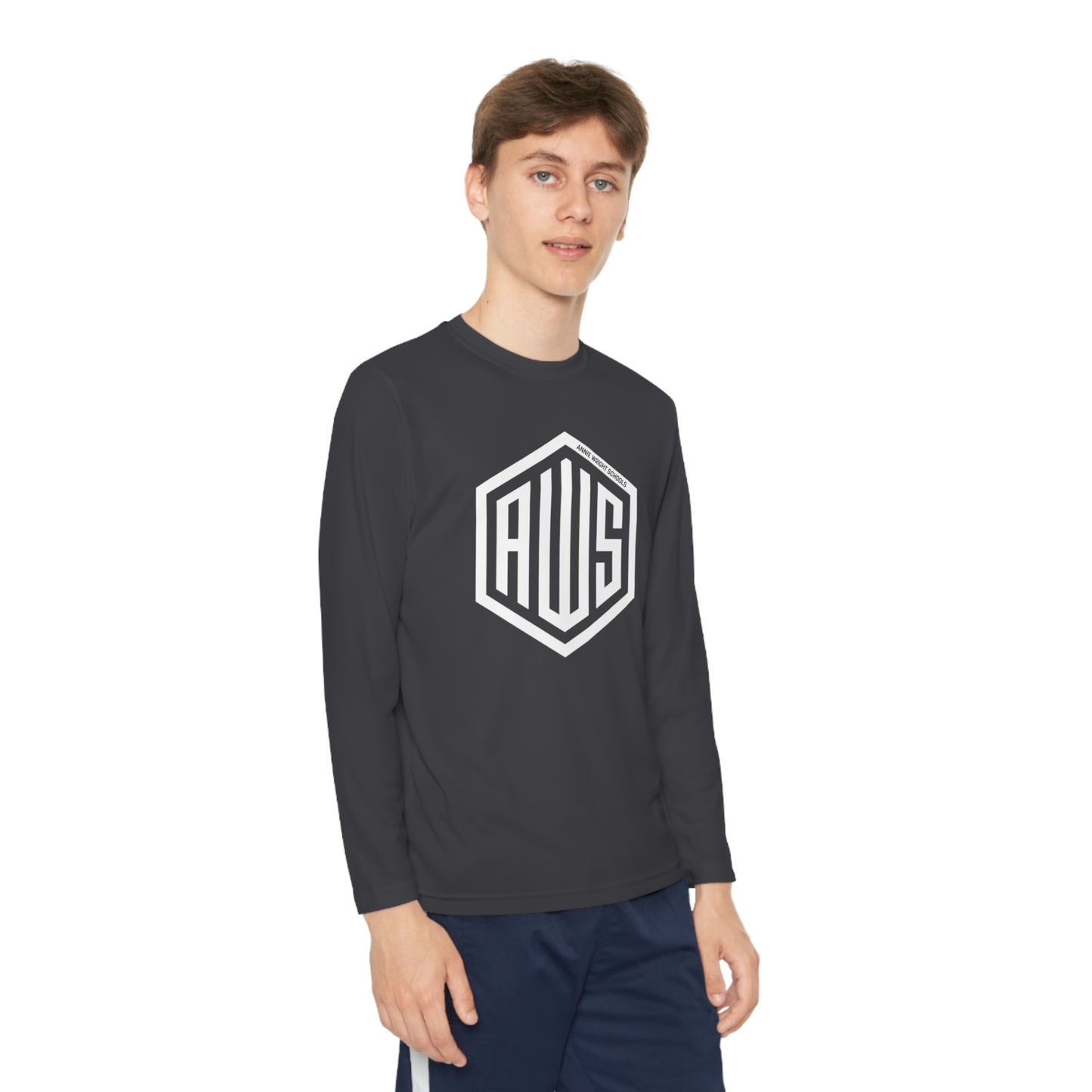 AWS Monogram | Youth Long Sleeve Active Tee