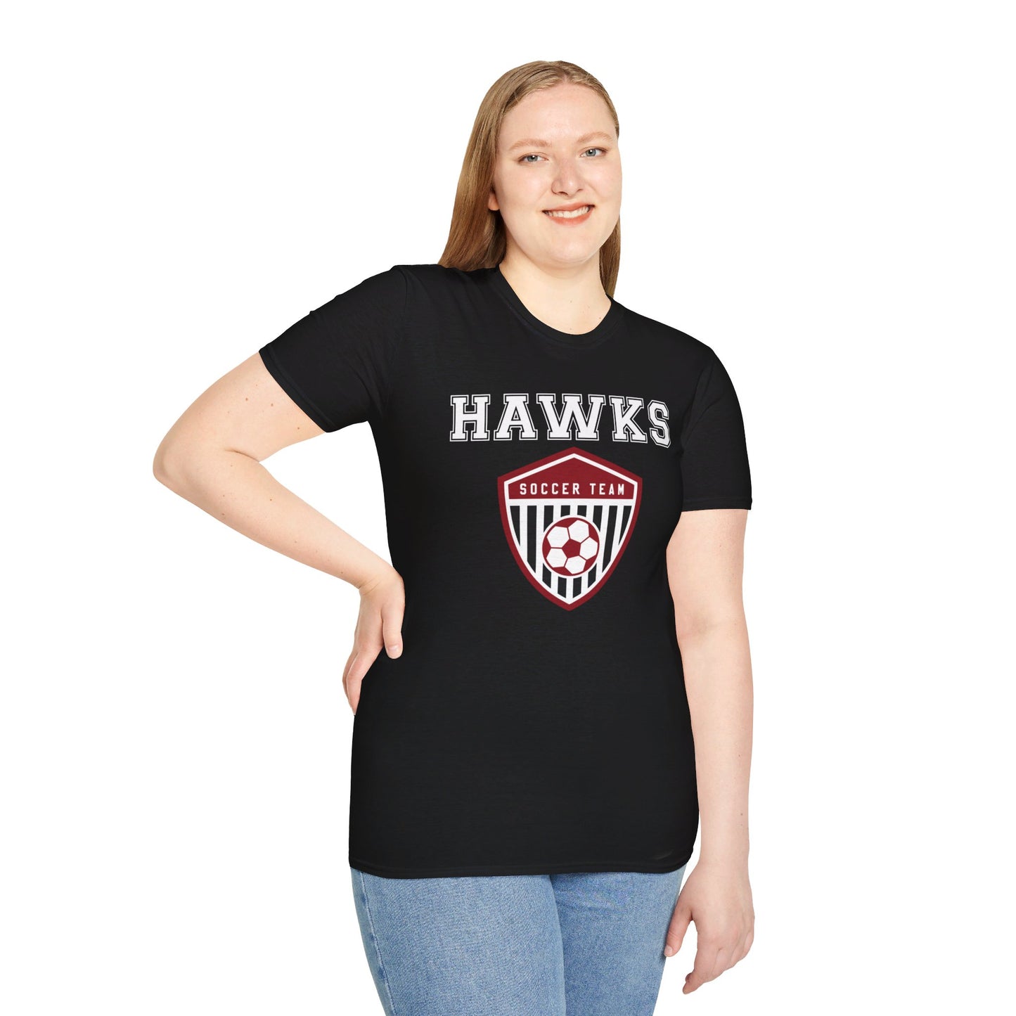 Hawks Soccer Crest | Softstyle T-Shirt