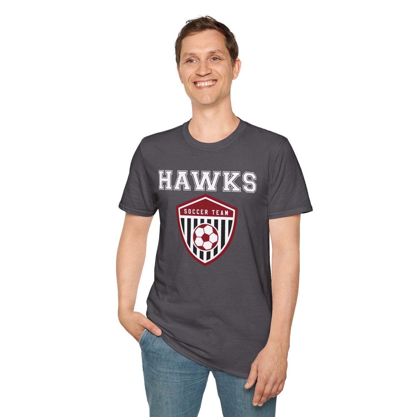 Hawks Soccer Crest | Softstyle T-Shirt