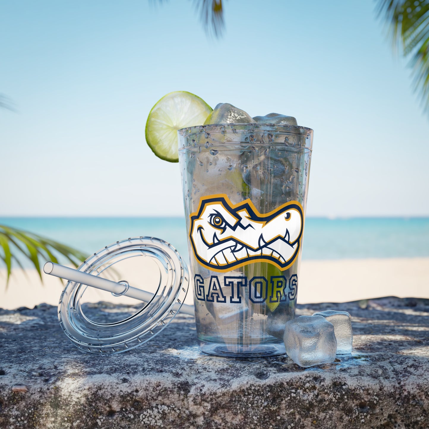 AWS Gators | 16oz Clear Tumbler with Straw