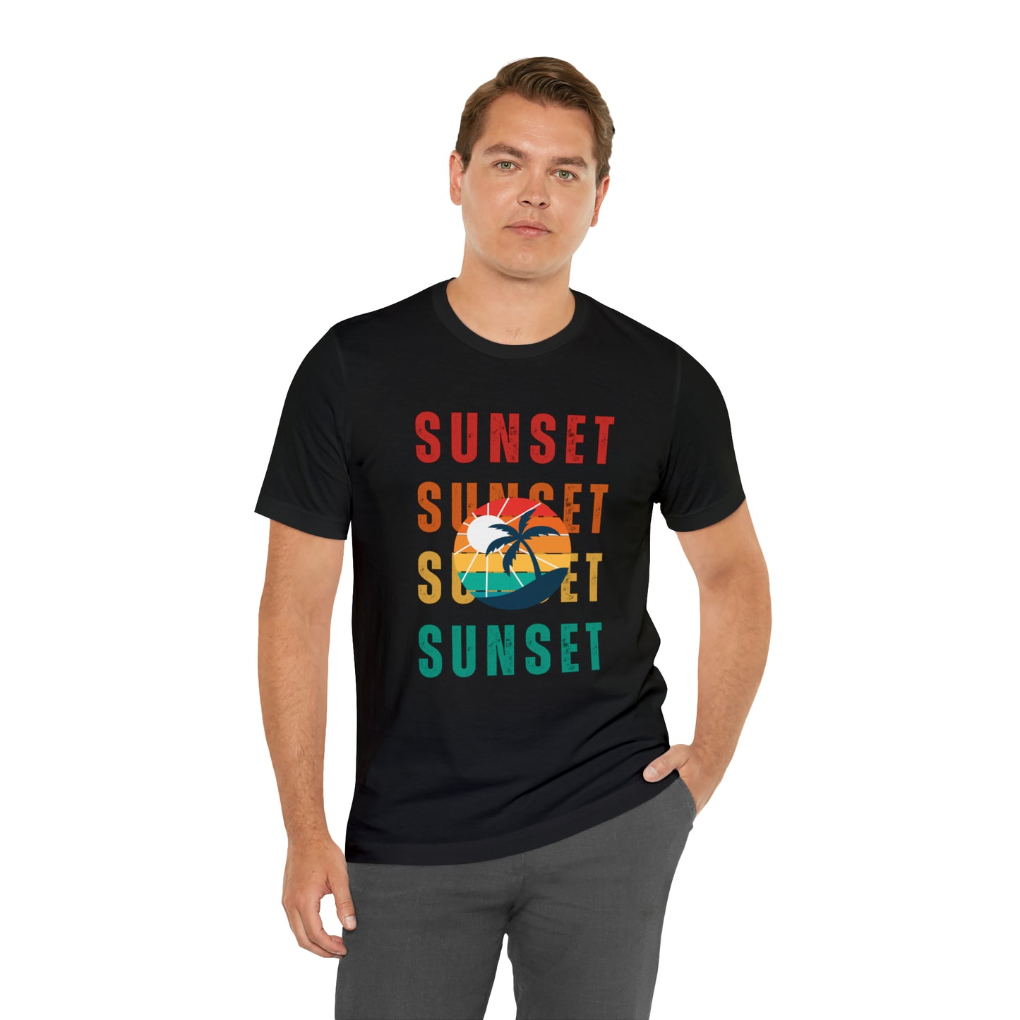 Sunset Retro | Men/Unisex T-Shirt - Mightee