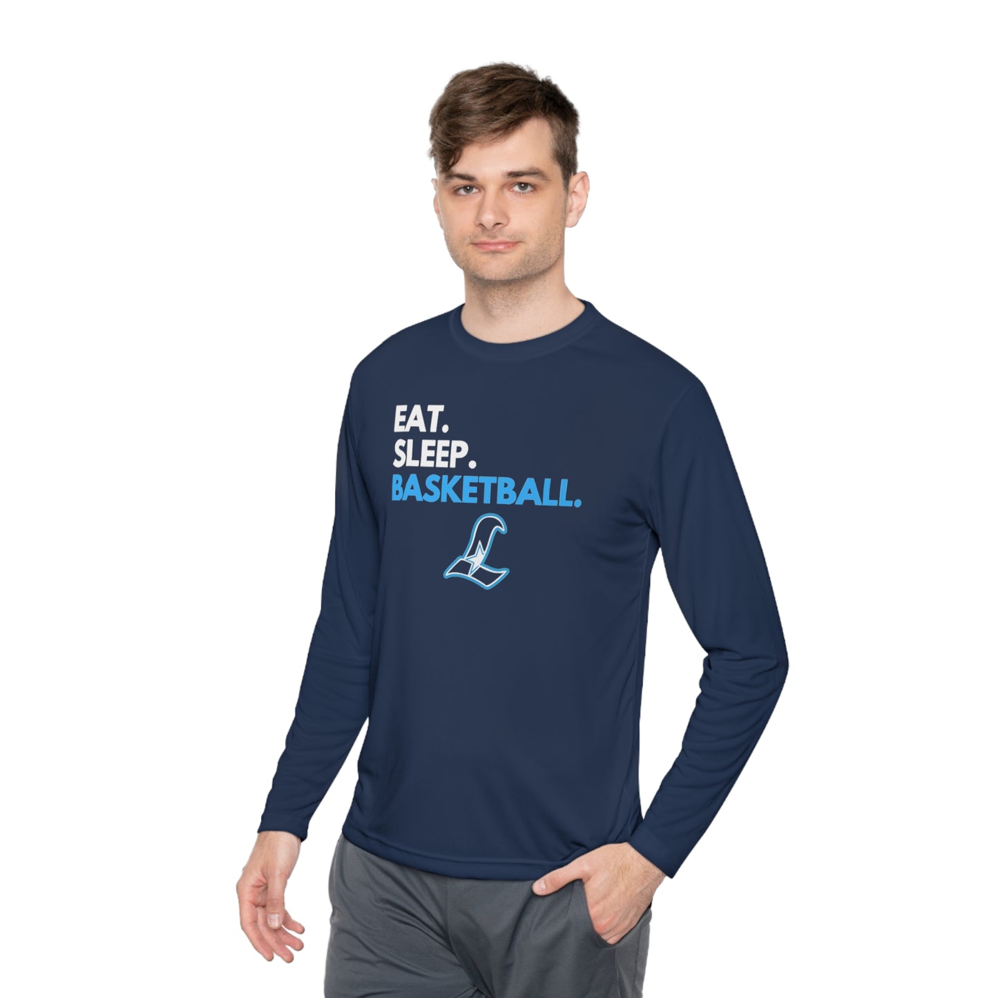 Liberty Eat Sleep Basketball | Performance Moisture Wicking Long Sleeve Tee