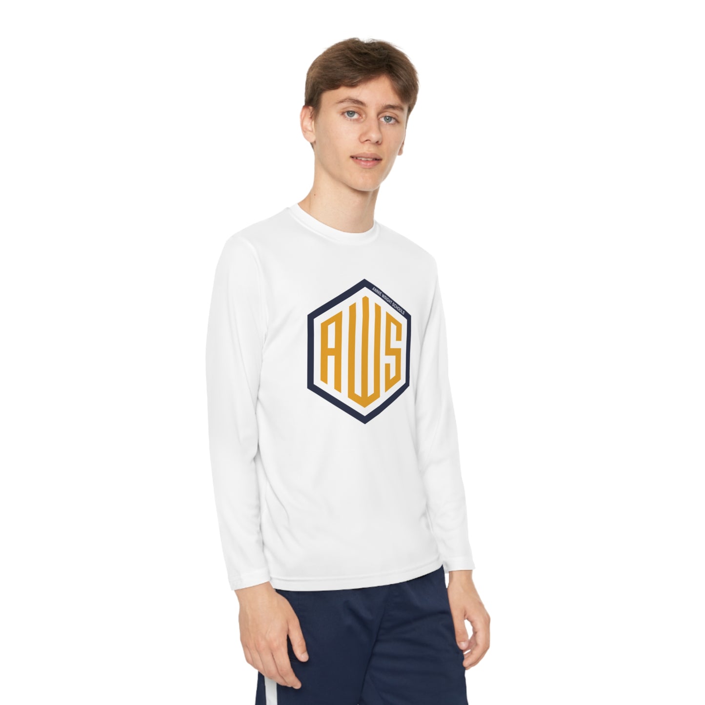 AWS Monogram | Youth Long Sleeve Active Tee