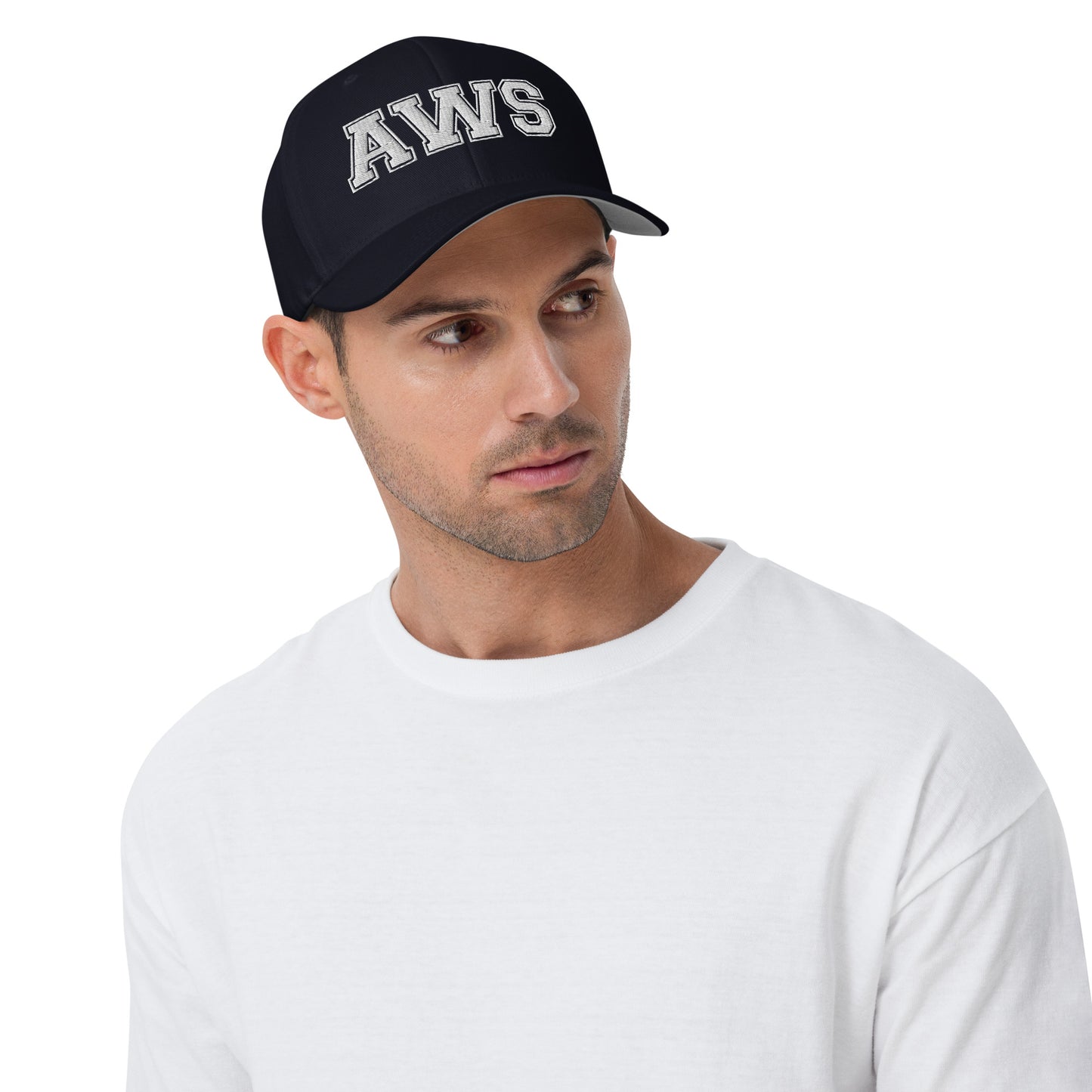 AWS Logo | Flexfit Closed-Back Hat (Navy)