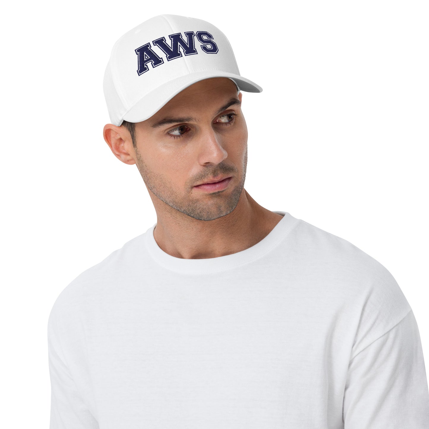 AWS Logo | Flexfit Closed-Back Hat (White)