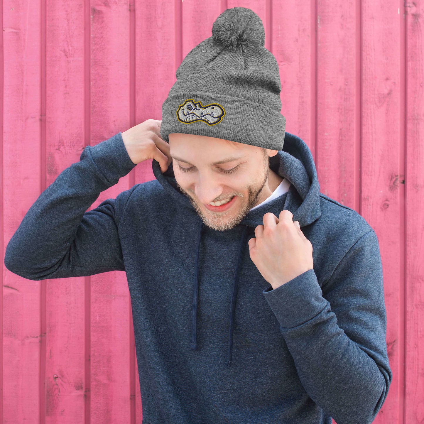 AWS Gator Head | Pom-Pom Beanie