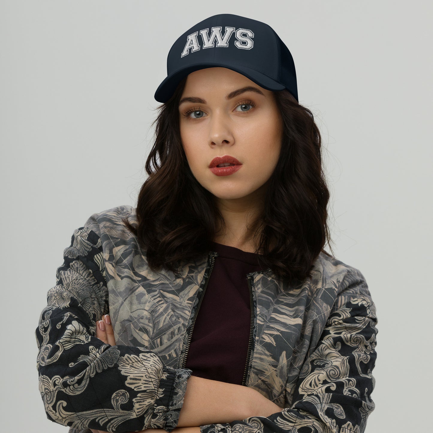 AWS Logo | Adjustable Mesh Hat (Navy)