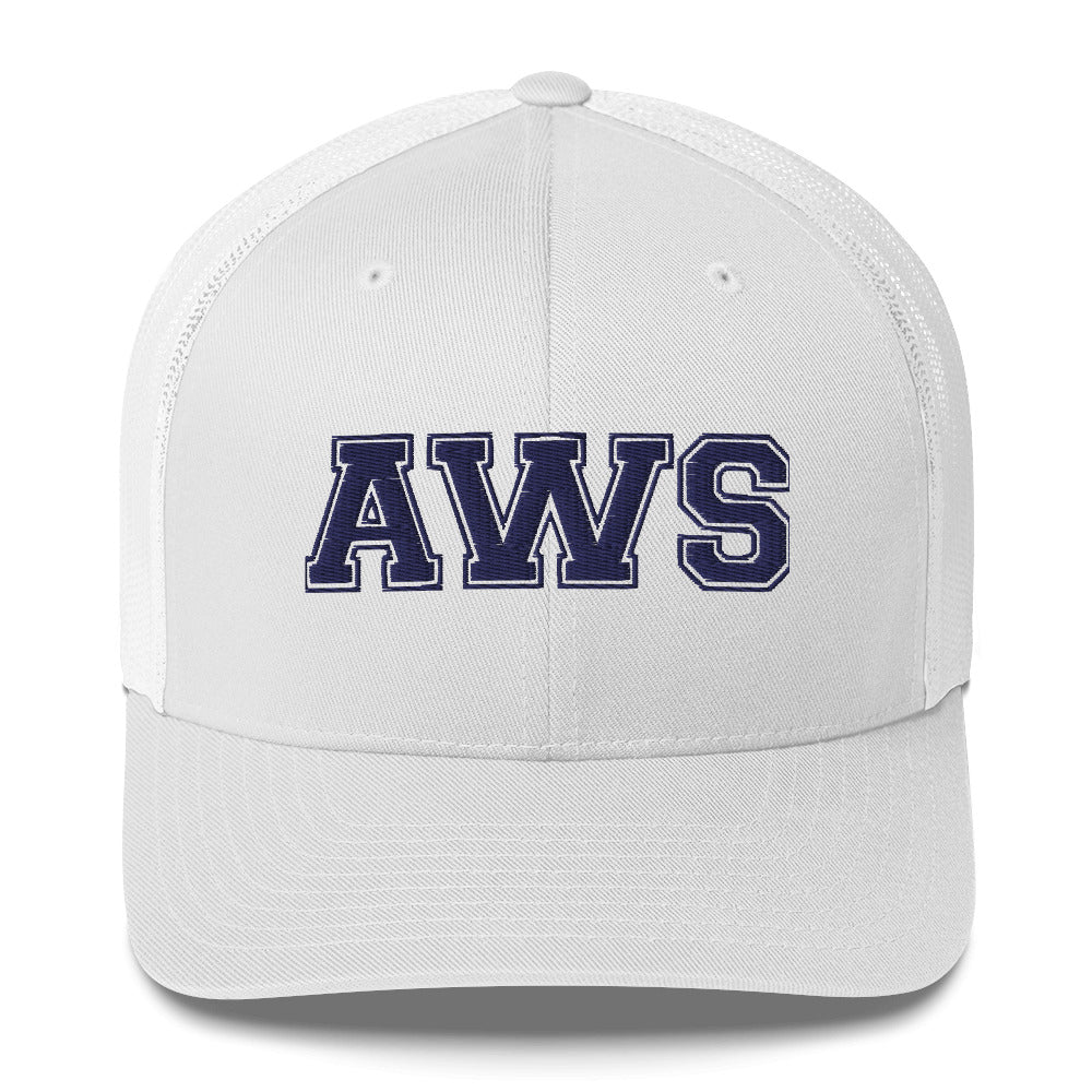 AWS Logo | Adjustable Mesh Hat (White)