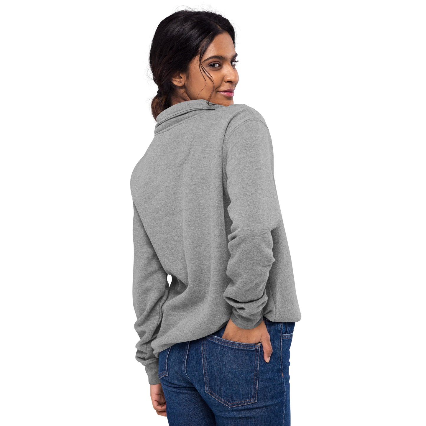 AWS Monogram | Unisex Fleece Quarter-Zip Pullover (Gray)