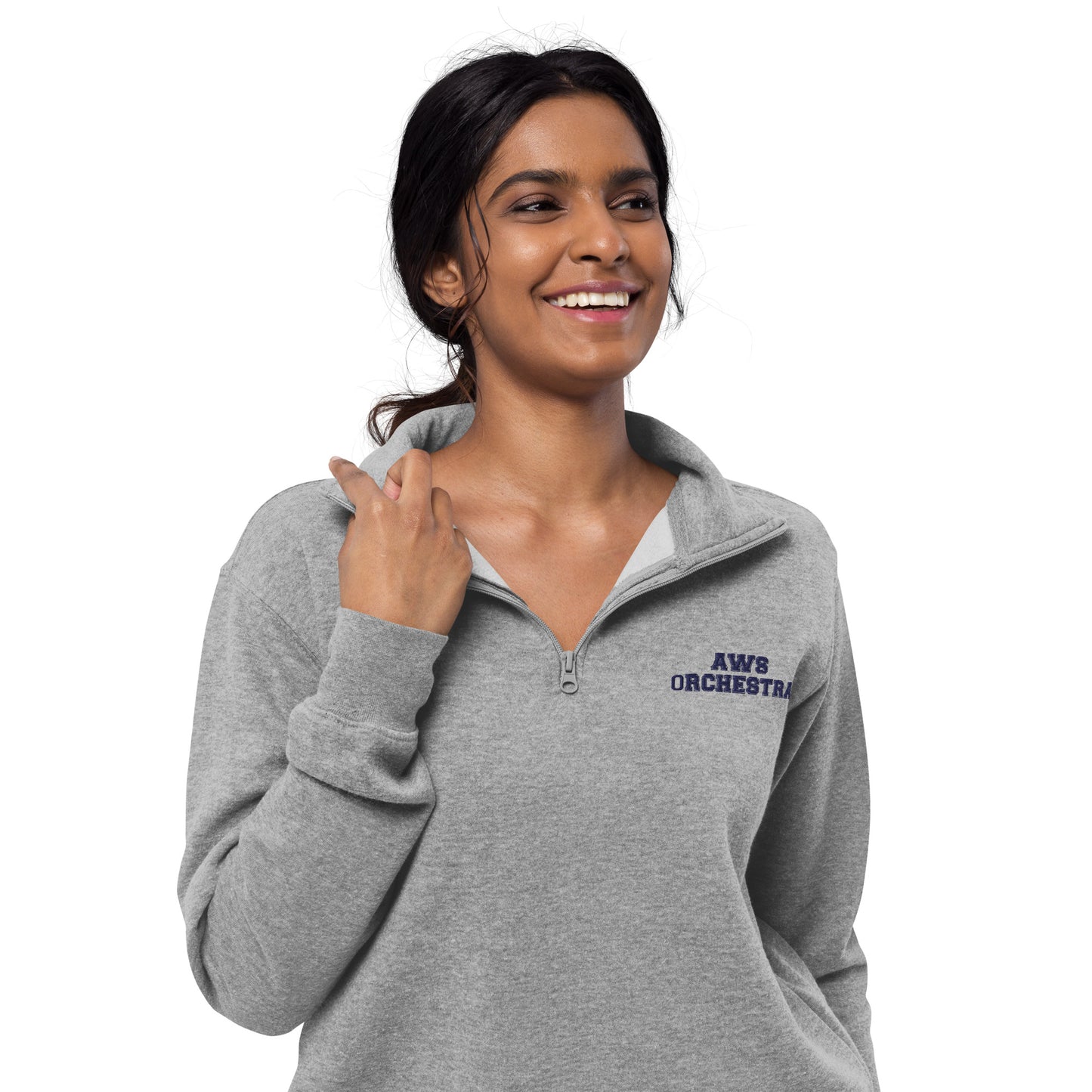 AWS Orchestra | Unisex Fleece Quarter-Zip Pullover (Gray)