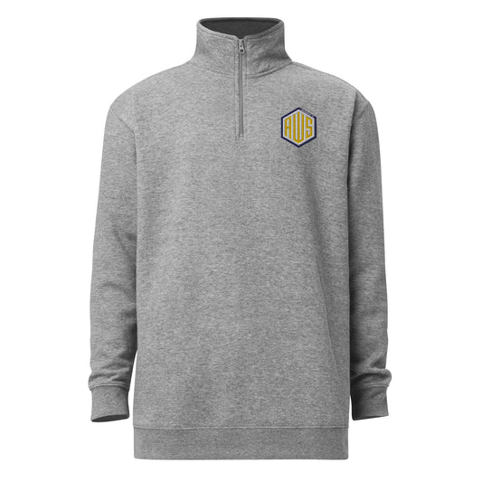 AWS Monogram | Unisex Fleece Quarter-Zip Pullover (Gray)