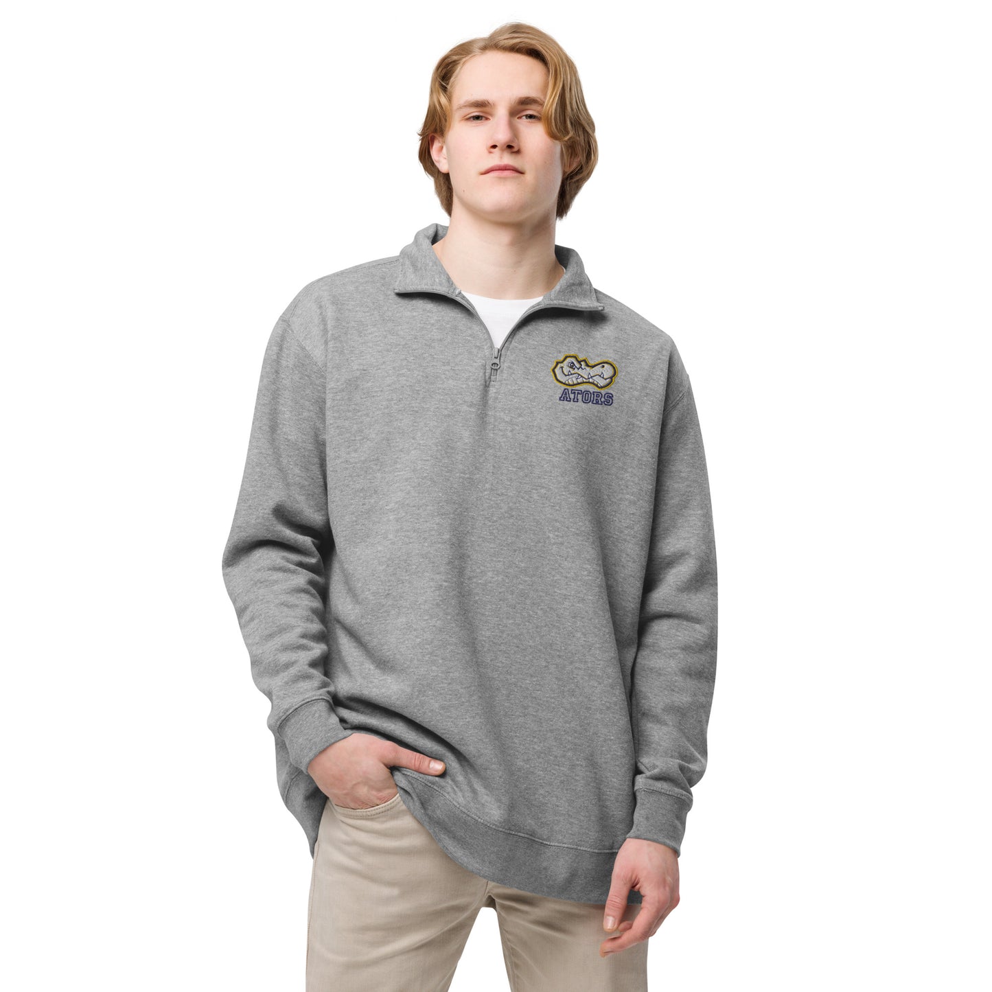 AWS Gators | Unisex Fleece Quarter-Zip Pullover (Gray)