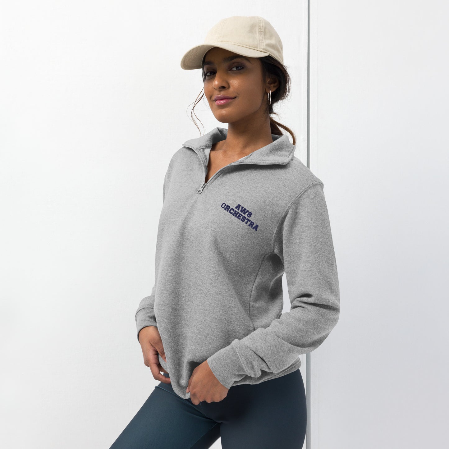 AWS Orchestra | Unisex Fleece Quarter-Zip Pullover (Gray)