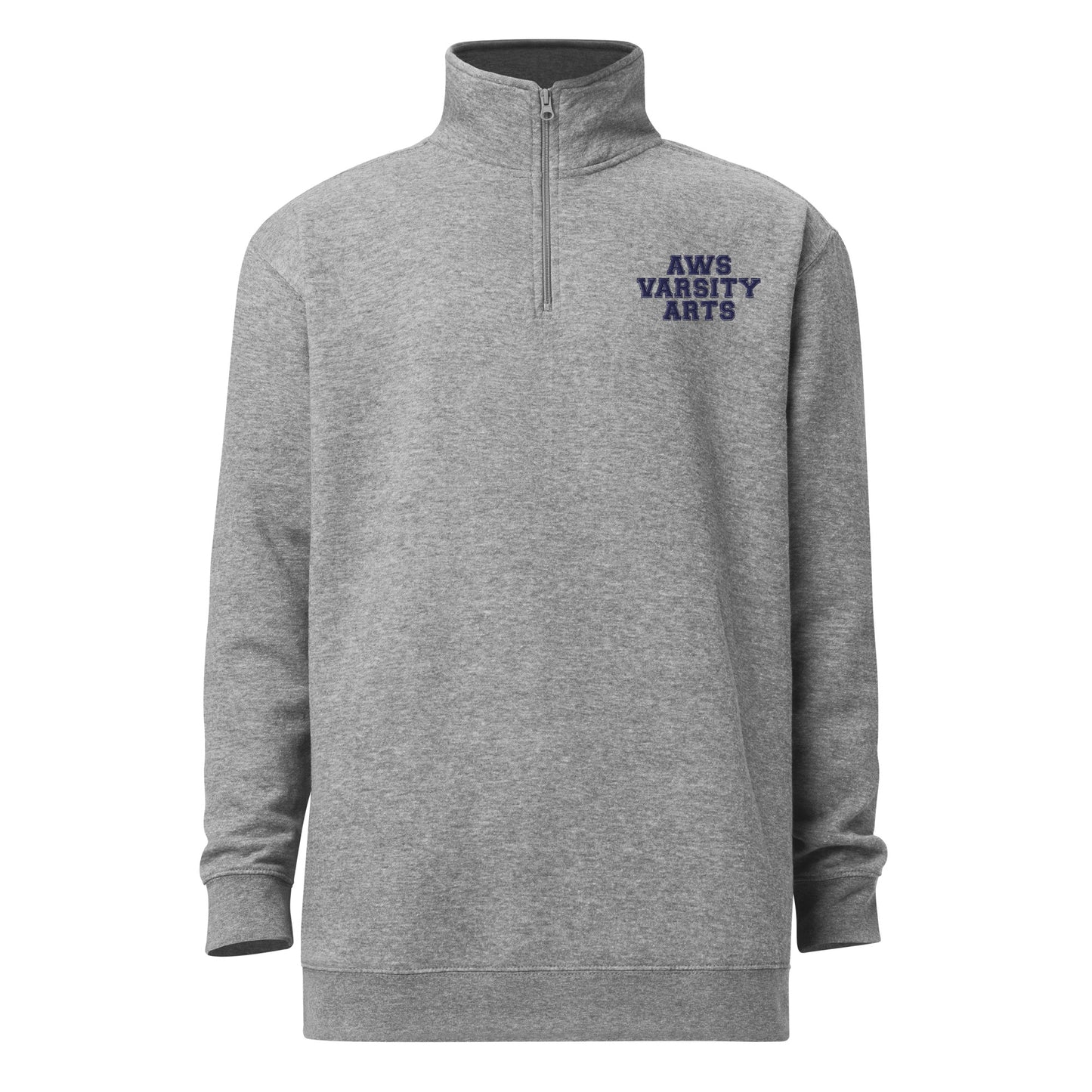 AWS Varsity Arts | Unisex Fleece Quarter-Zip Pullover (Gray)