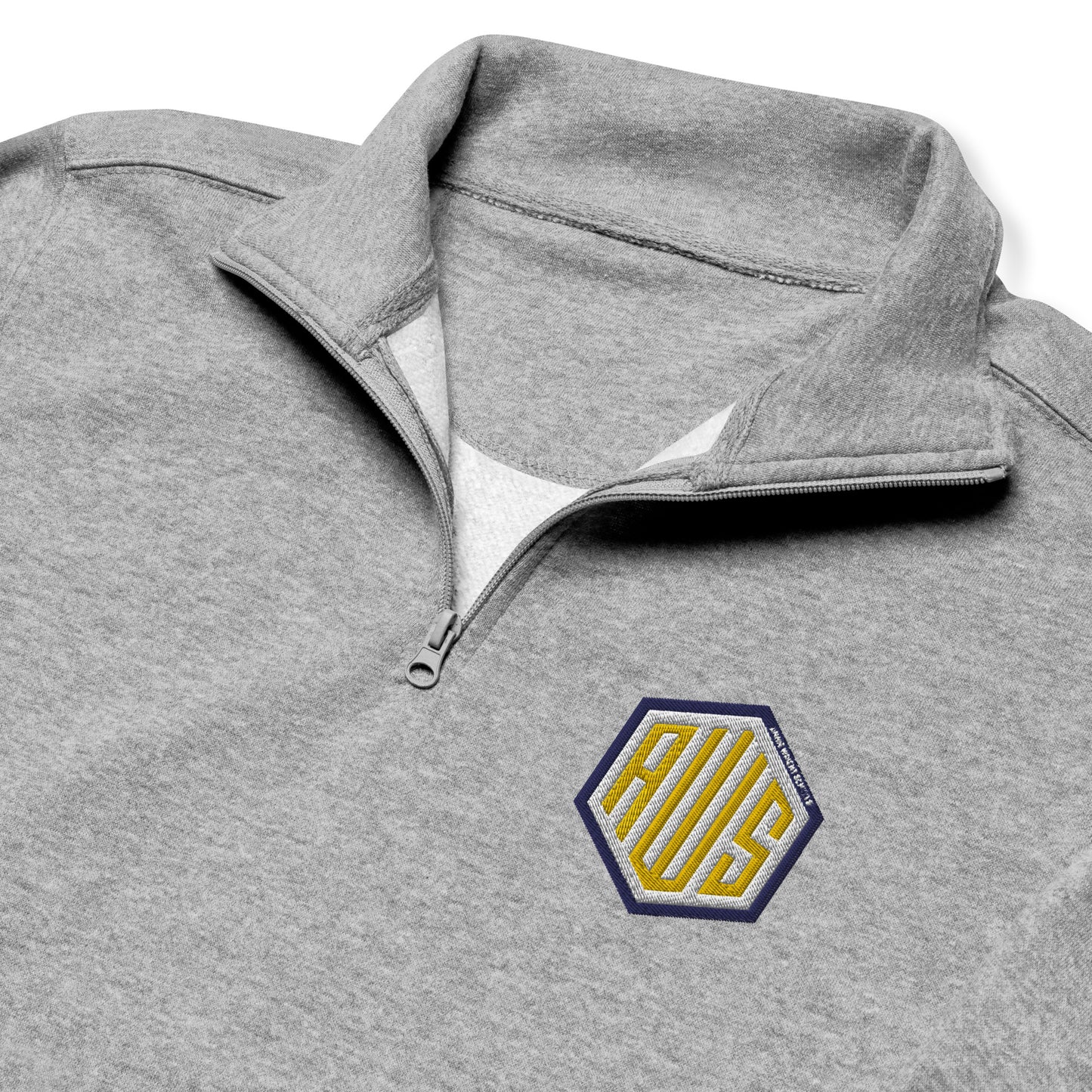 AWS Monogram | Unisex Fleece Quarter-Zip Pullover (Gray)