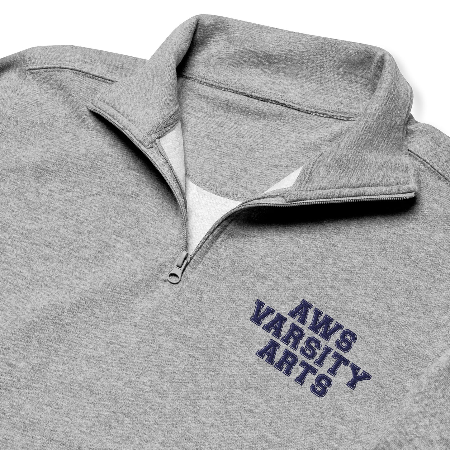 AWS Varsity Arts | Unisex Fleece Quarter-Zip Pullover (Gray)