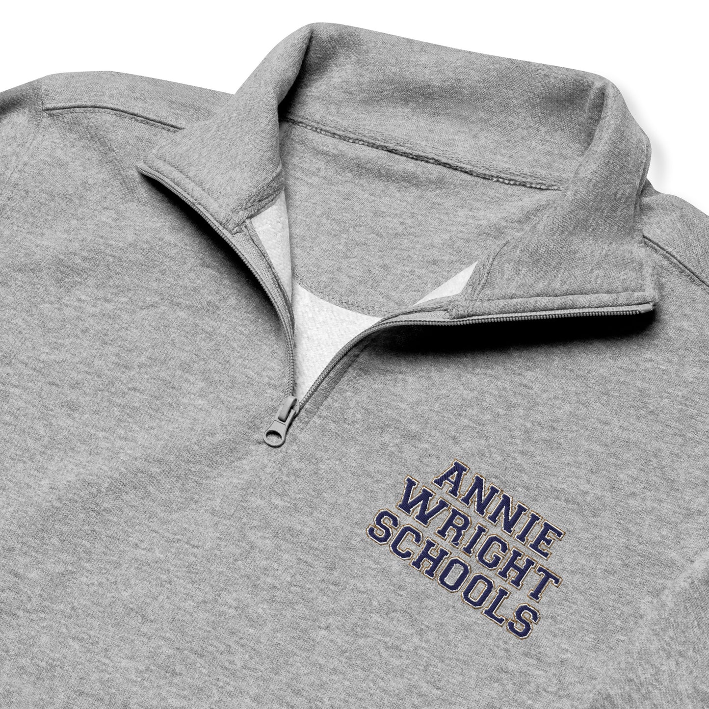 Annie Wright Schools | Unisex Fleece Quarter-Zip Pullover (Gray)