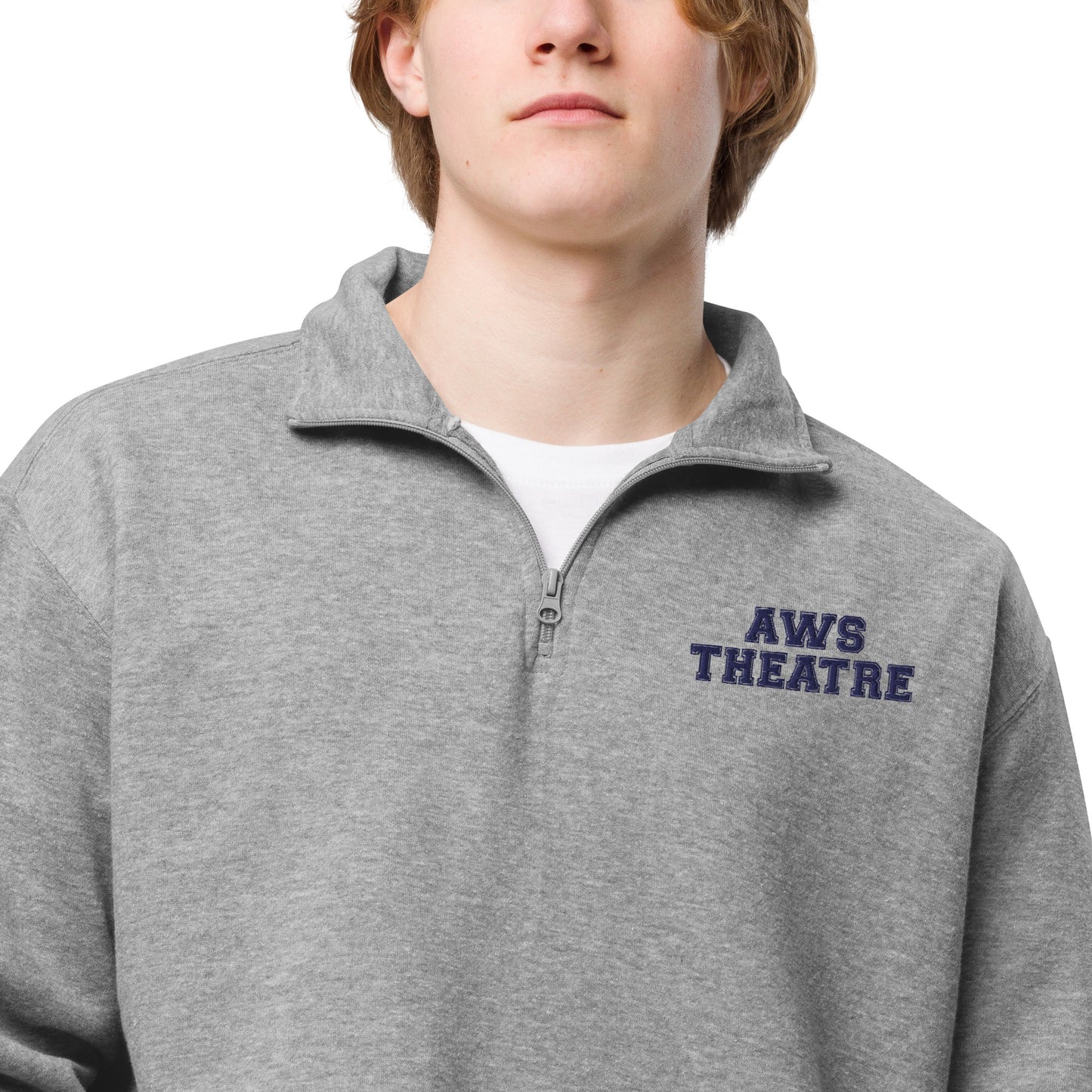 AWS Theatre | Unisex Fleece Quarter-Zip Pullover (Gray)