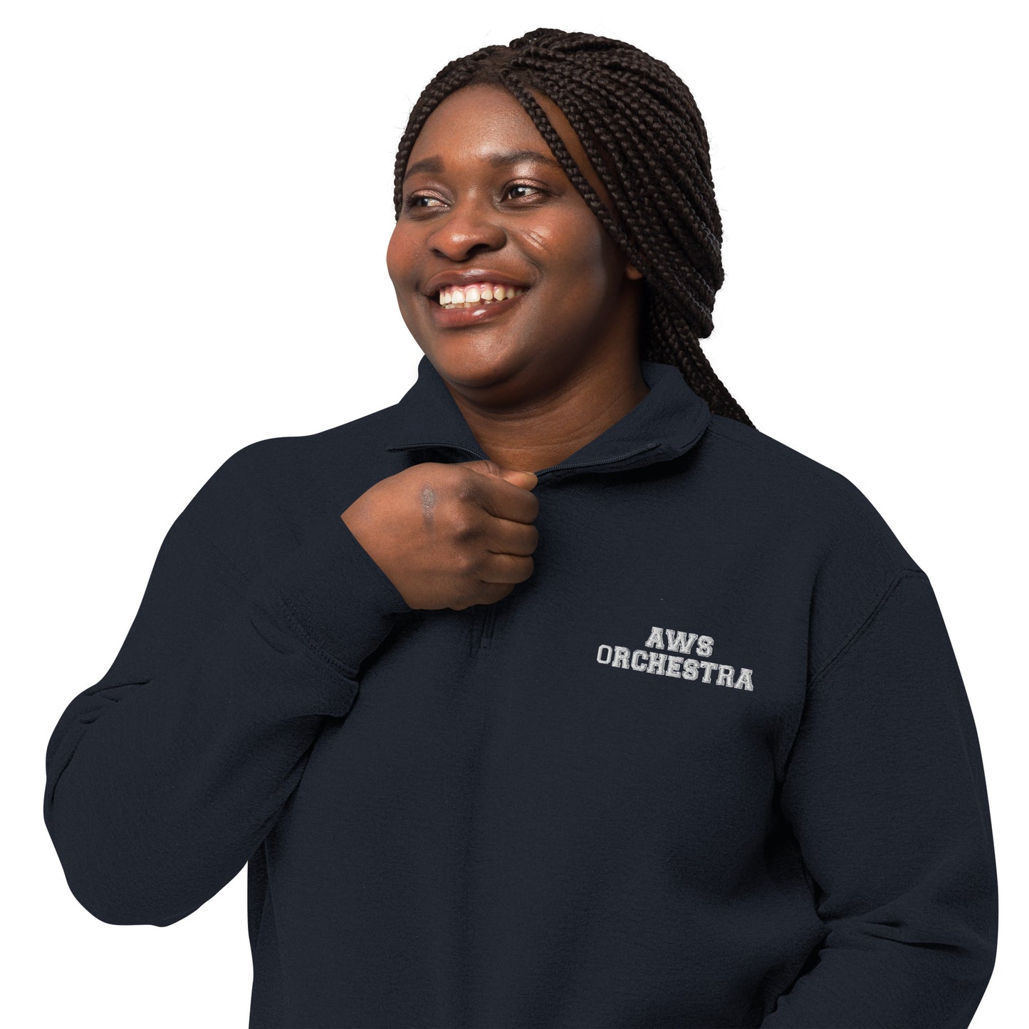 AWS Orchestra | Unisex Fleece Quarter-Zip Pullover (Navy)