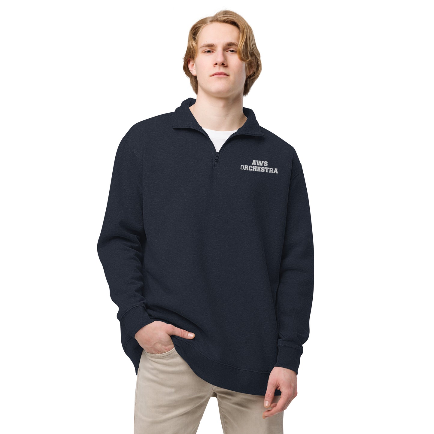 AWS Orchestra | Unisex Fleece Quarter-Zip Pullover (Navy)