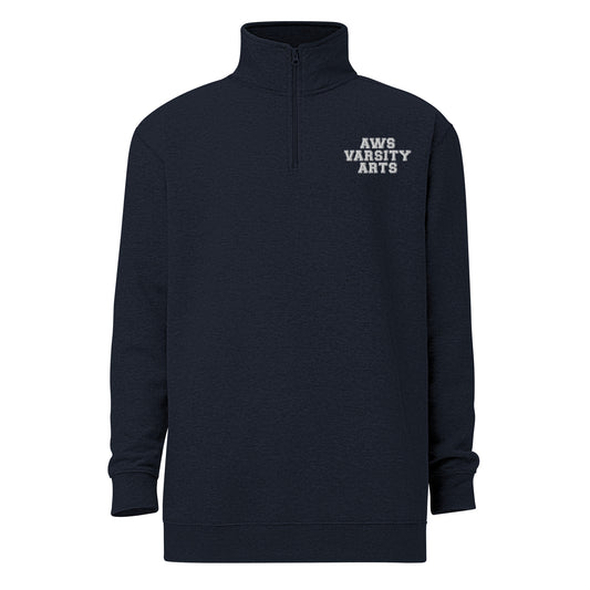 AWS Varsity Arts | Unisex Fleece Quarter-Zip Pullover (Navy)