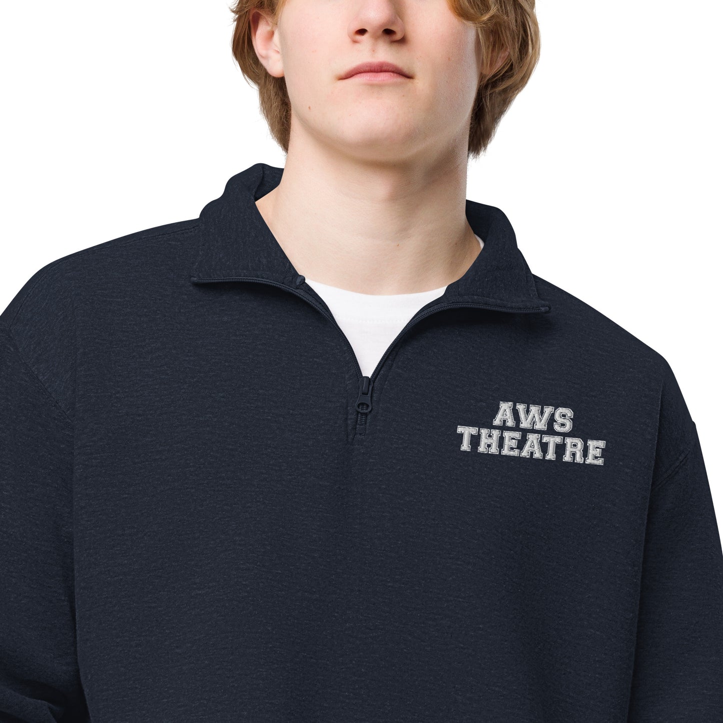 AWS Theatre | Unisex Fleece Quarter-Zip Pullover (Navy)