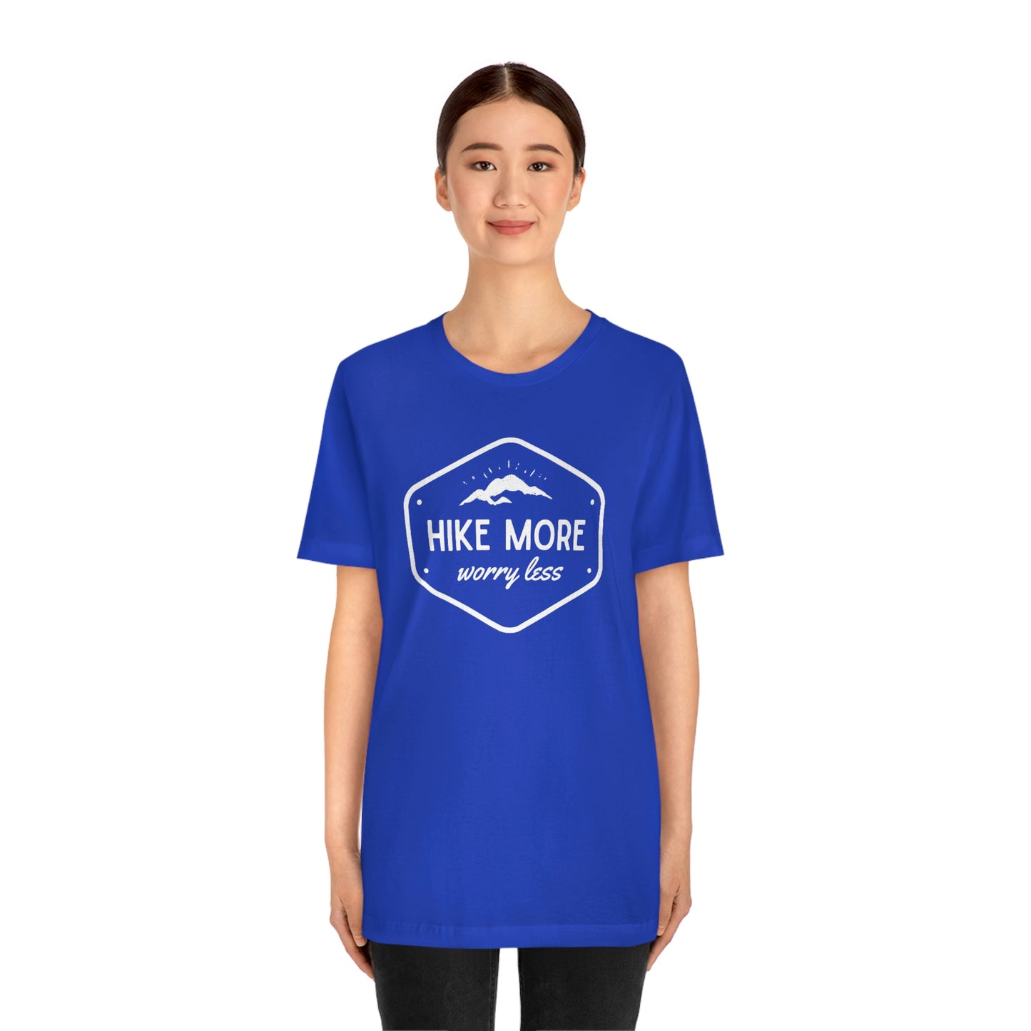 Hike More Worry Less | Unisex Jersey Short Sleeve Tee - Mightee